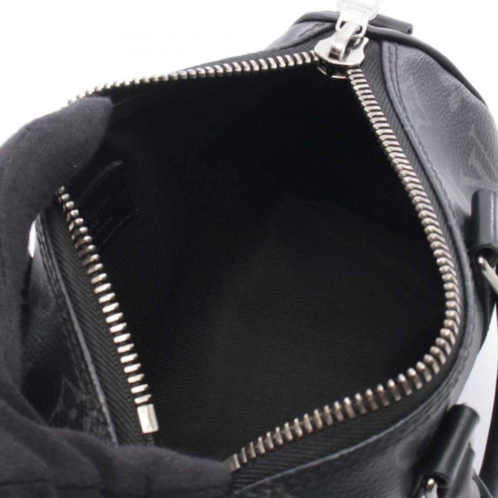 Louis Vuitton Black Coated Canvas Leather Handbag
