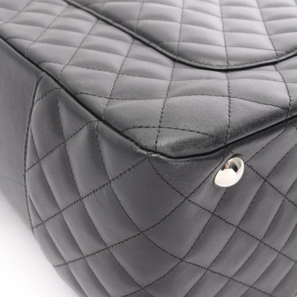 Chanel Black Gray Cambon Ligne Handbag Shoulder Bag