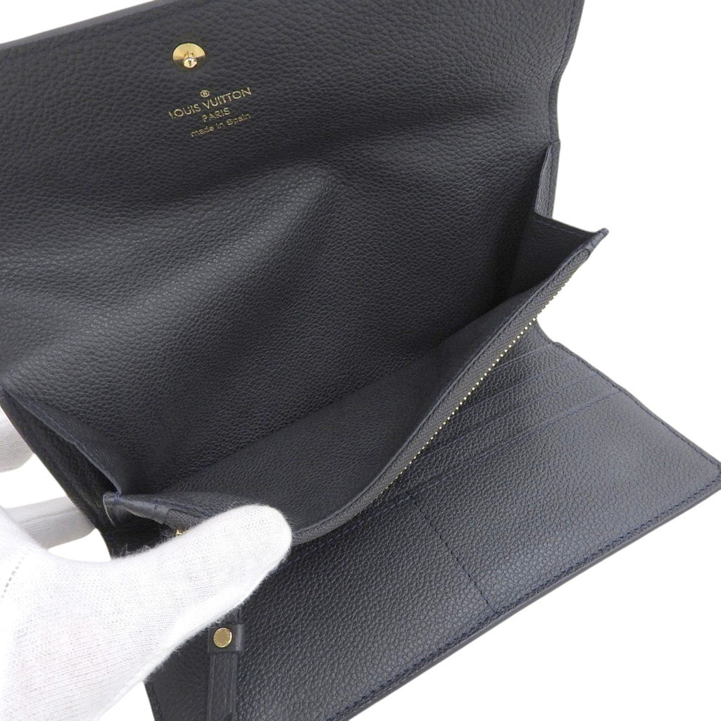 Louis Vuitton Infini Navy Monogram Empreinte Long Wallet (Tri-Fold)