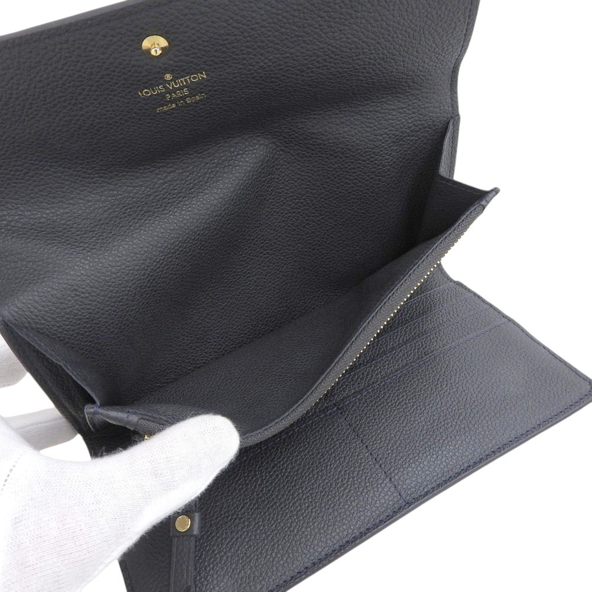 Louis Vuitton Infini Navy Monogram Empreinte Long Wallet (Tri-Fold)