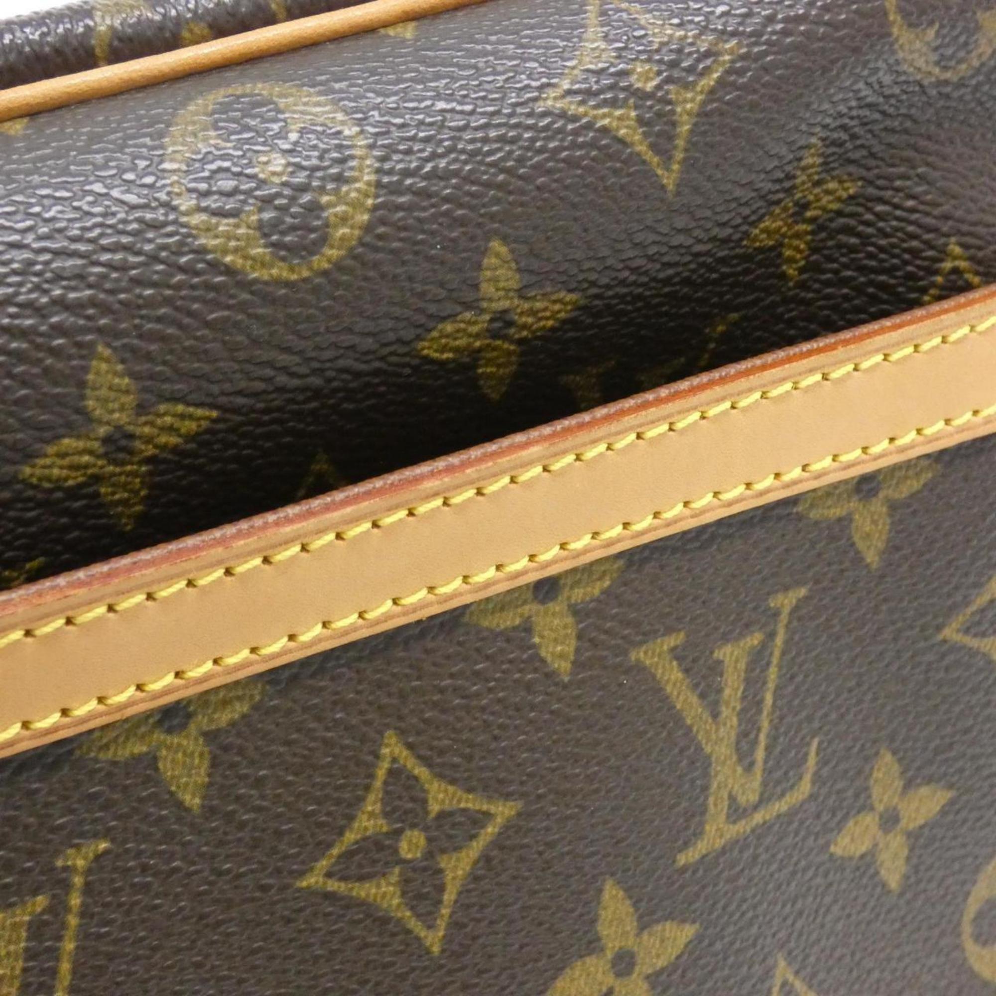 Louis Vuitton Brown Coated Canvas Shoulder Bag