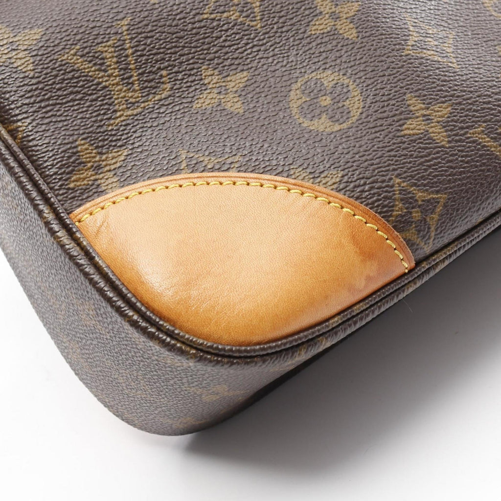 Louis Vuitton Monogram Brown Coated Canvas Leather Shoulder Bag