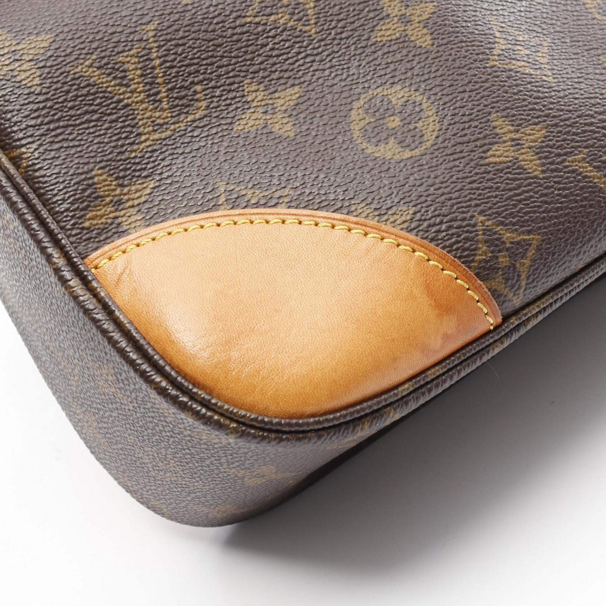 Louis Vuitton Monogram Brown Coated Canvas Leather Shoulder Bag