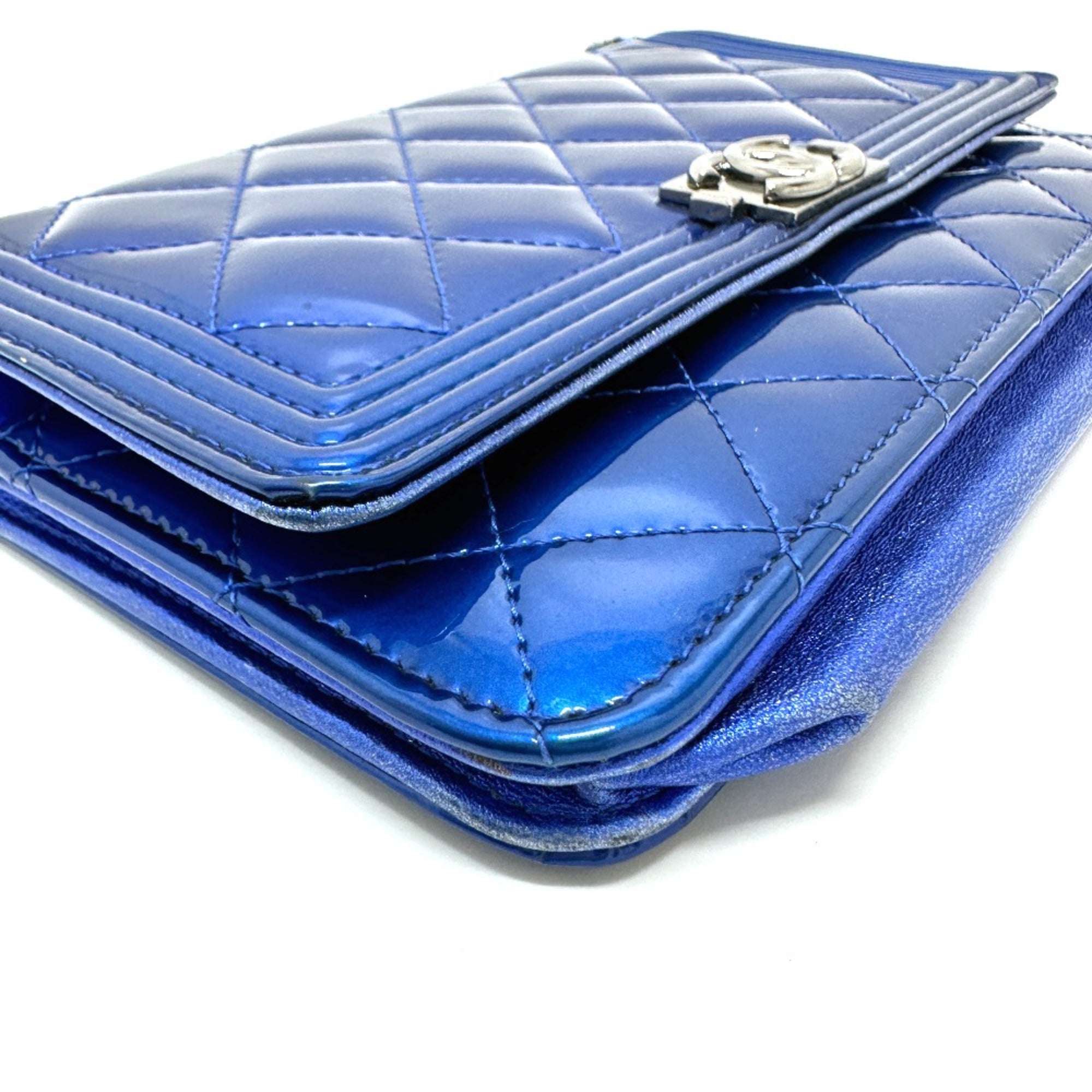 Chanel Blue Leather Shoulder Bag