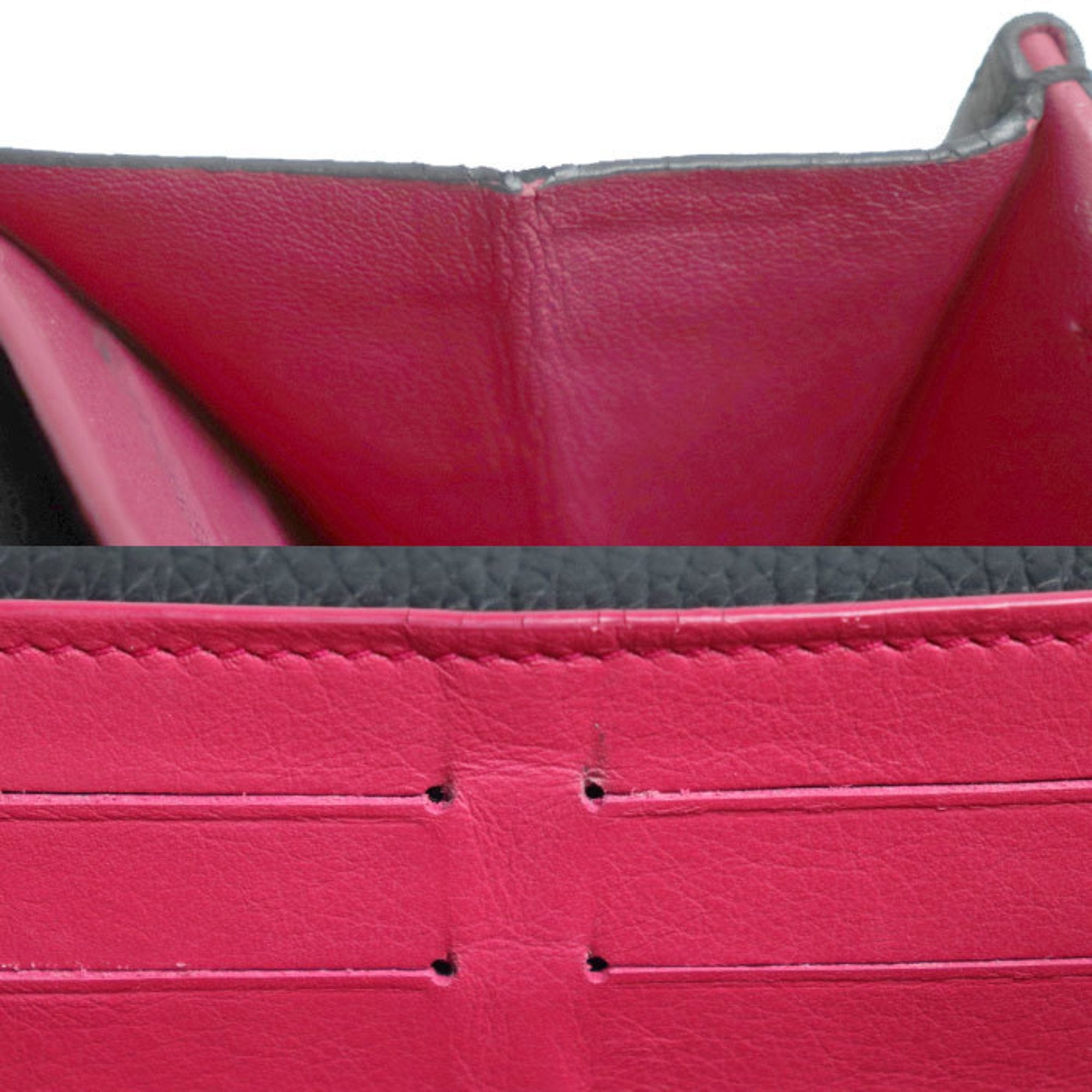 Louis Vuitton Black Leather Long Wallet