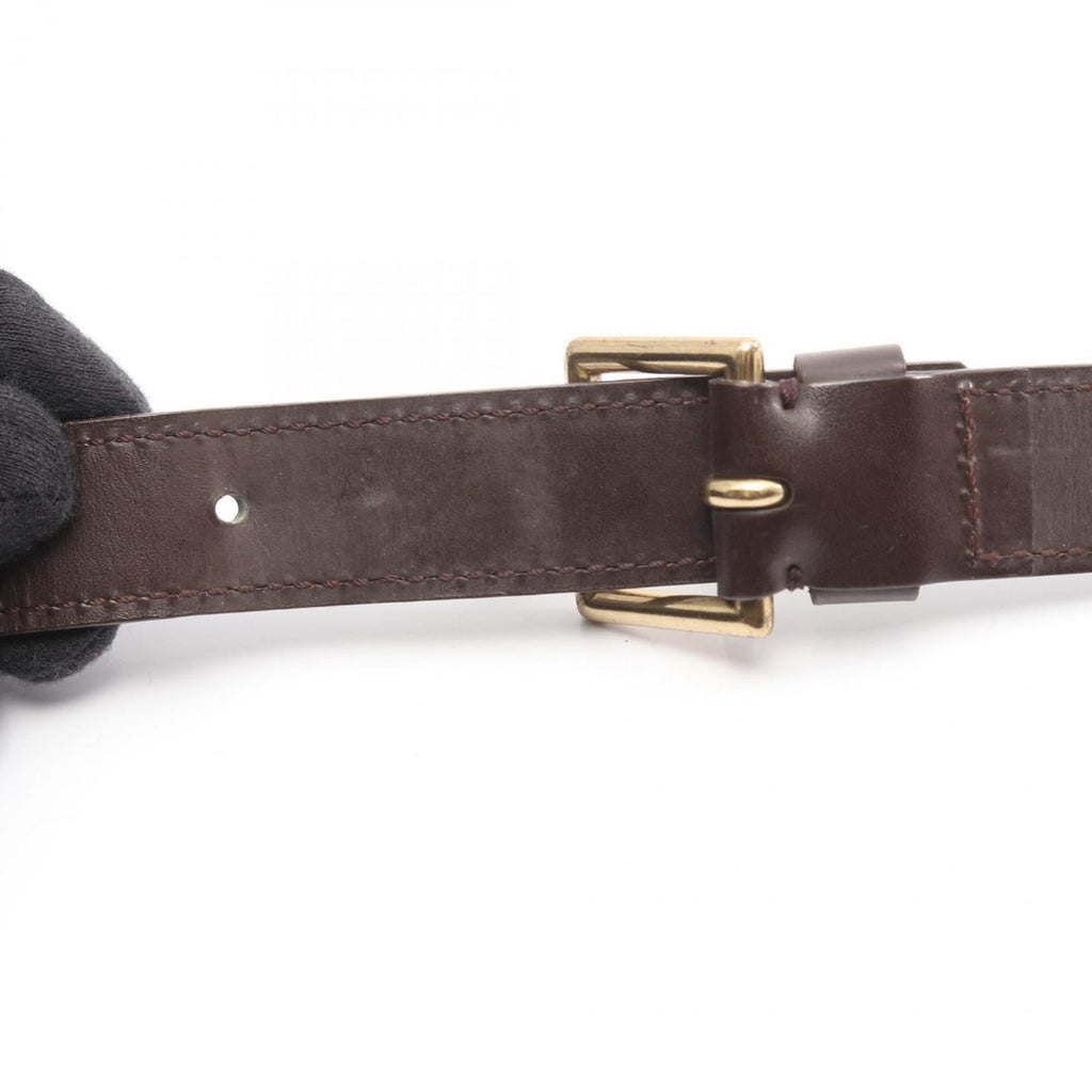 Louis Vuitton Brown Coated Canvas Leather Shoulder Bag