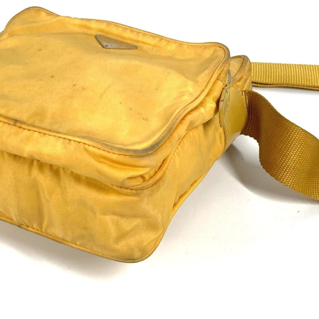 Prada Yellow Nylon Pochette Shoulder Bag