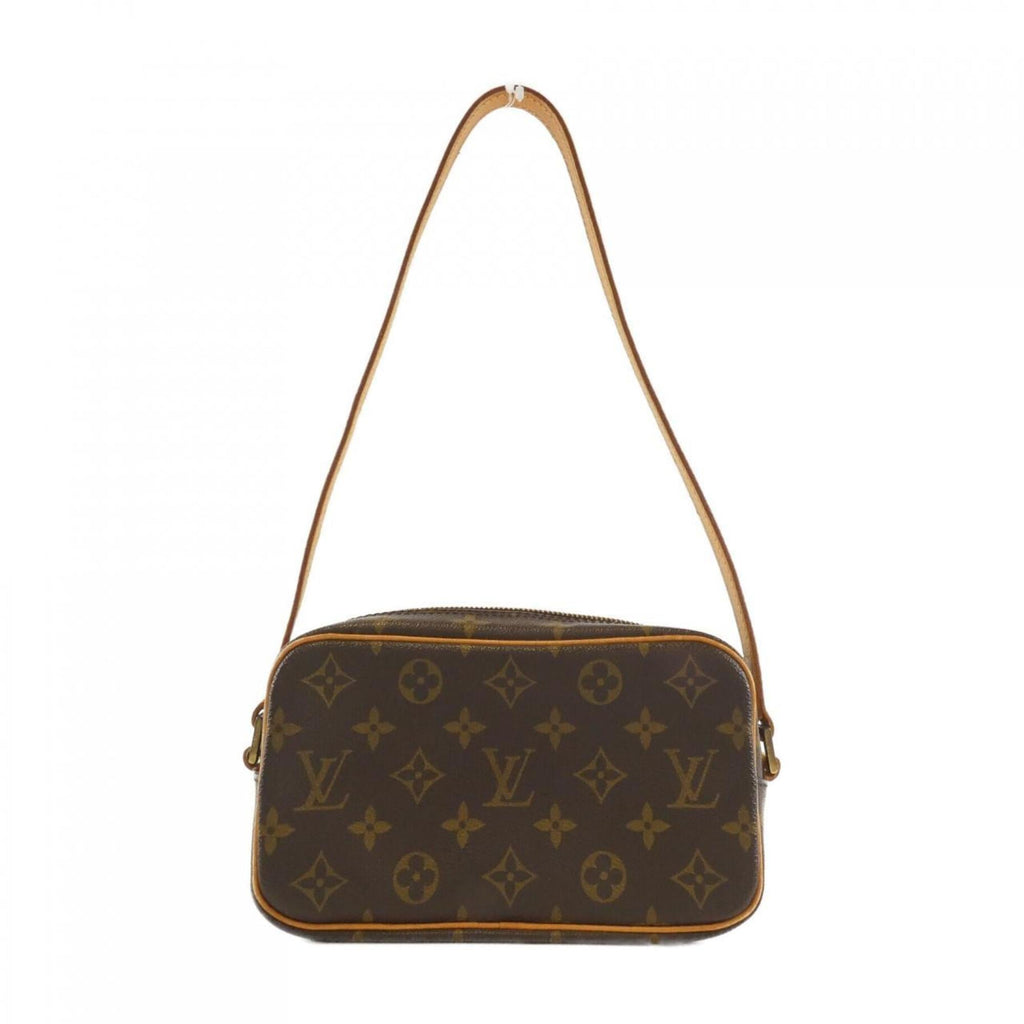 Louis Vuitton Marron Coated Canvas Pochette Shoulder Bag