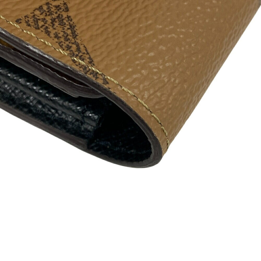 Louis Vuitton Brown Leather Wallet (Tri-Fold)