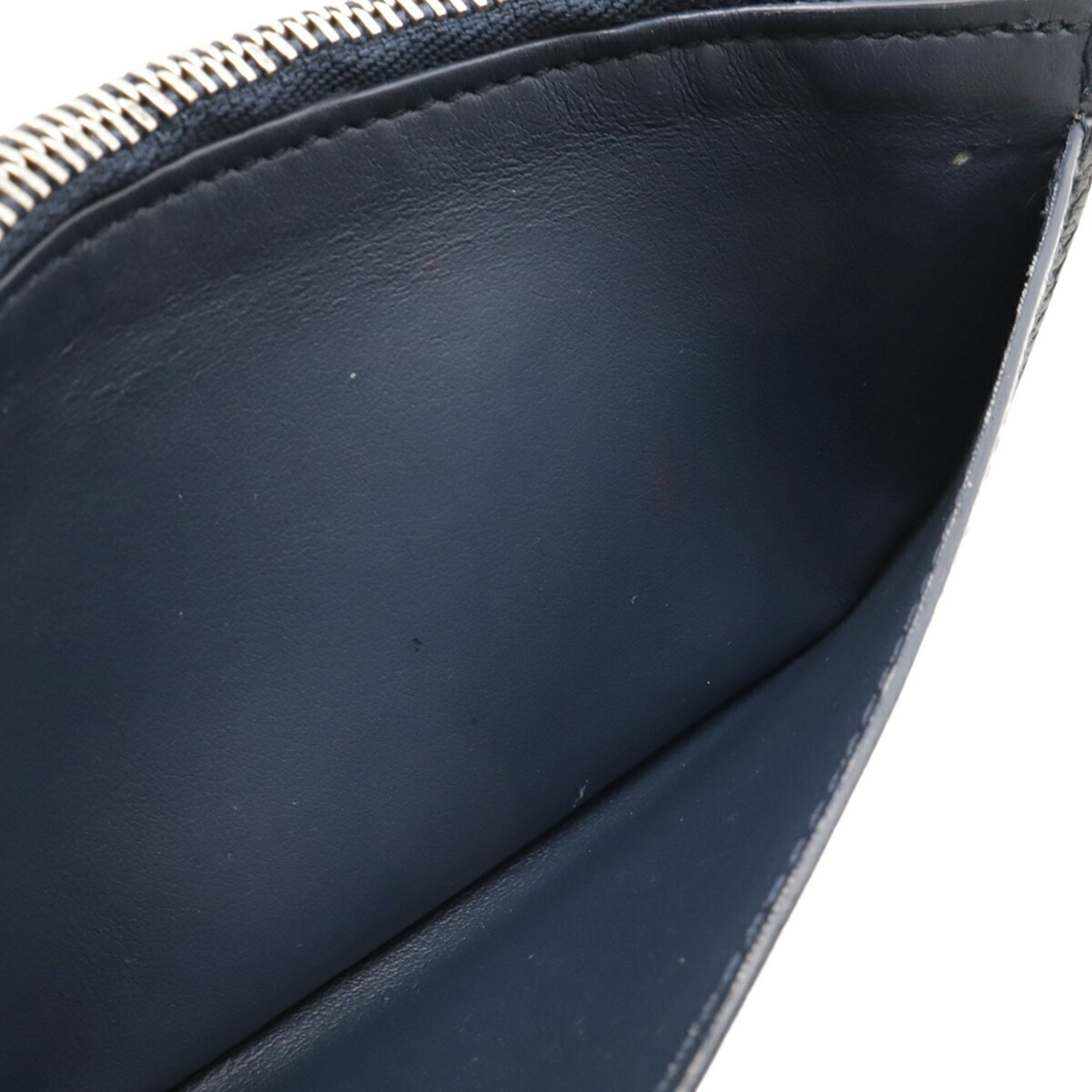 Louis Vuitton Navy Leather Coin Purse/Coin Case