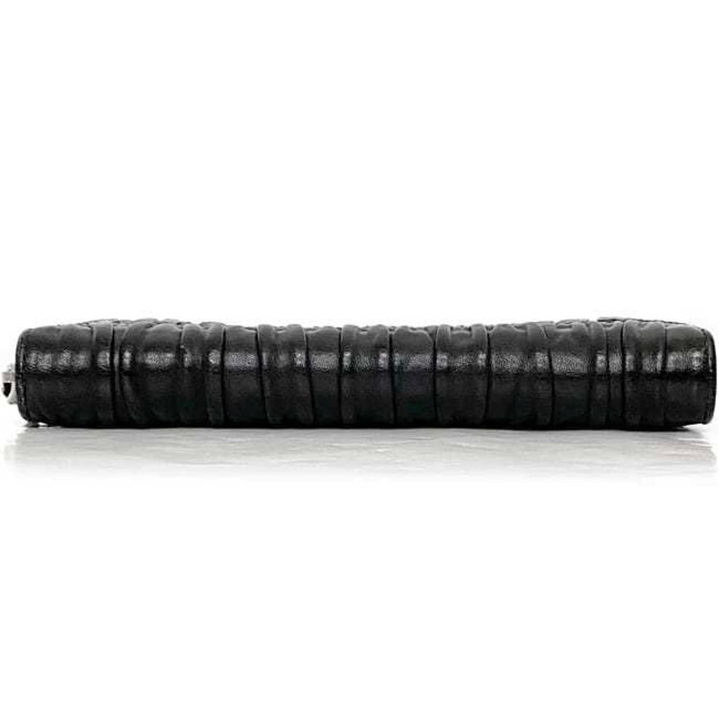 Prada Black Leather Long Wallet (Bi-Fold)