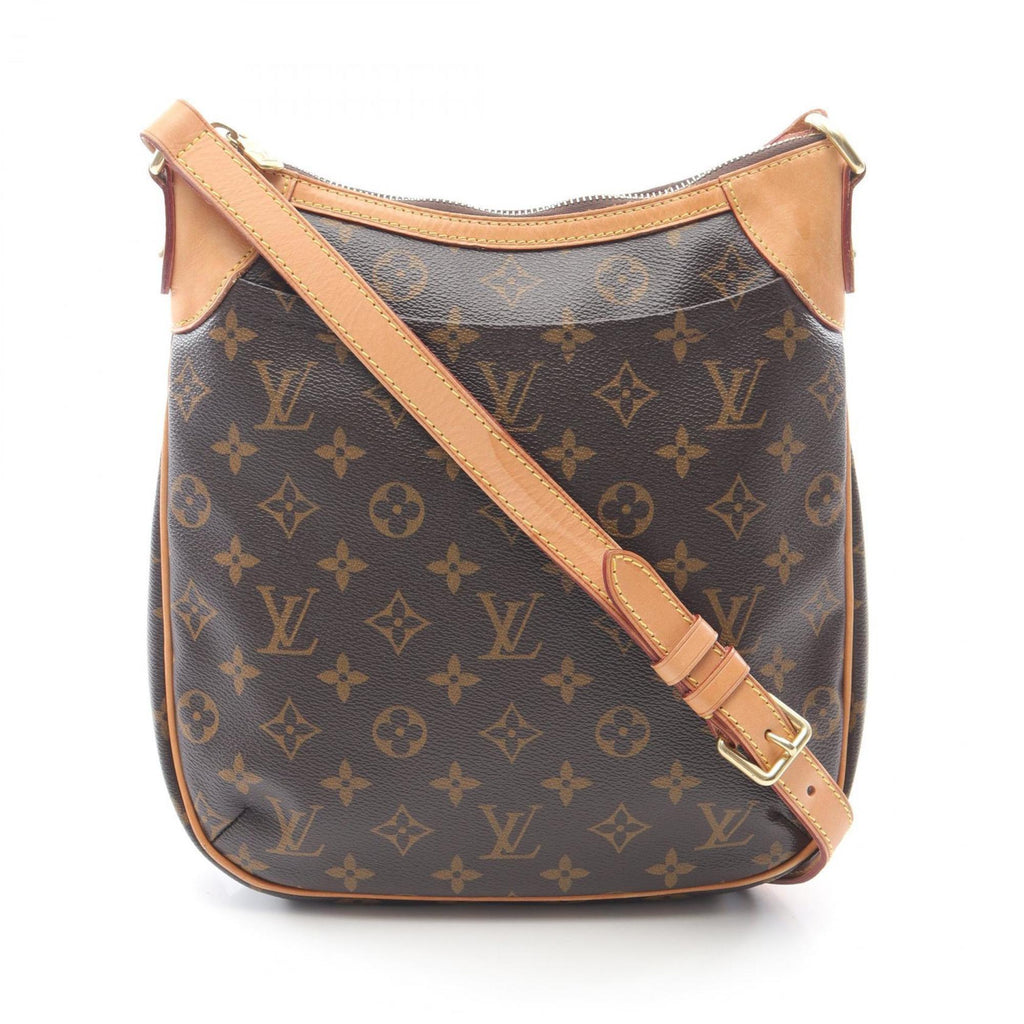 Louis Vuitton Brown Coated Canvas Leather Shoulder Bag