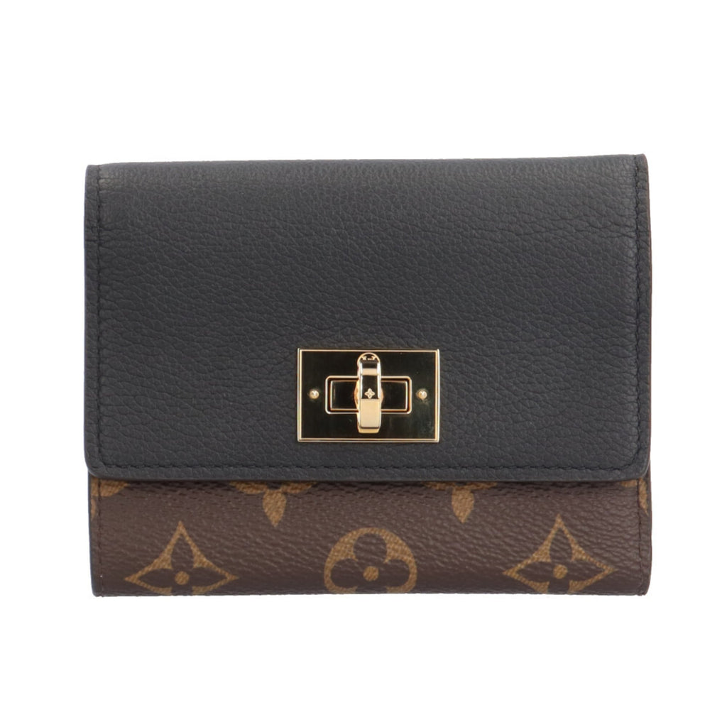 Louis Vuitton Black Brown Monogram Wallet (Tri-Fold)