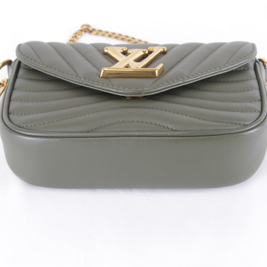 Louis Vuitton Khaki Leather Shoulder Bag
