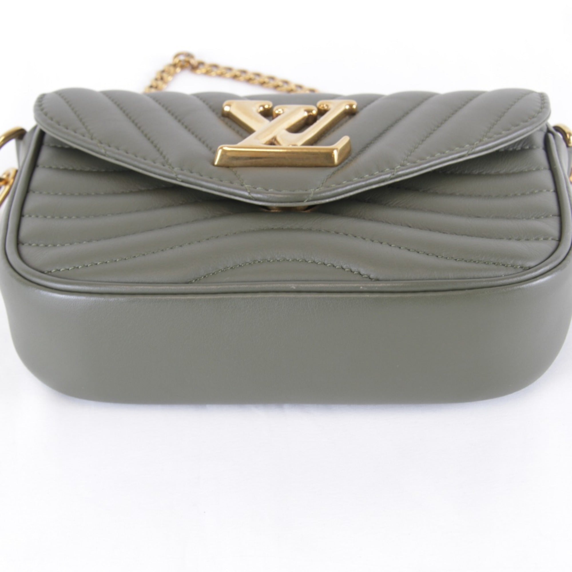 Louis Vuitton Khaki Leather Shoulder Bag