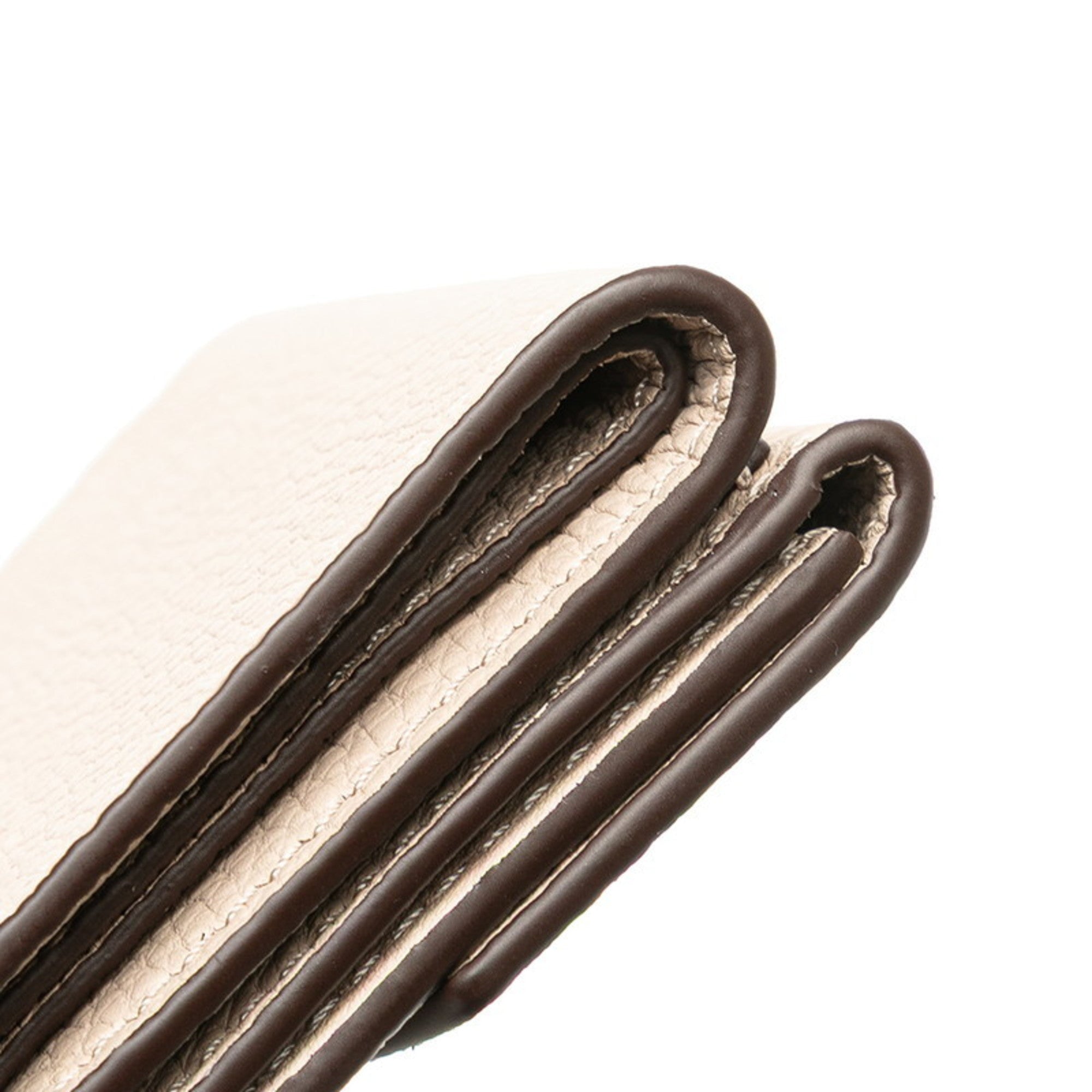 Louis Vuitton Grayish Leather Wallet (Tri-Fold)
