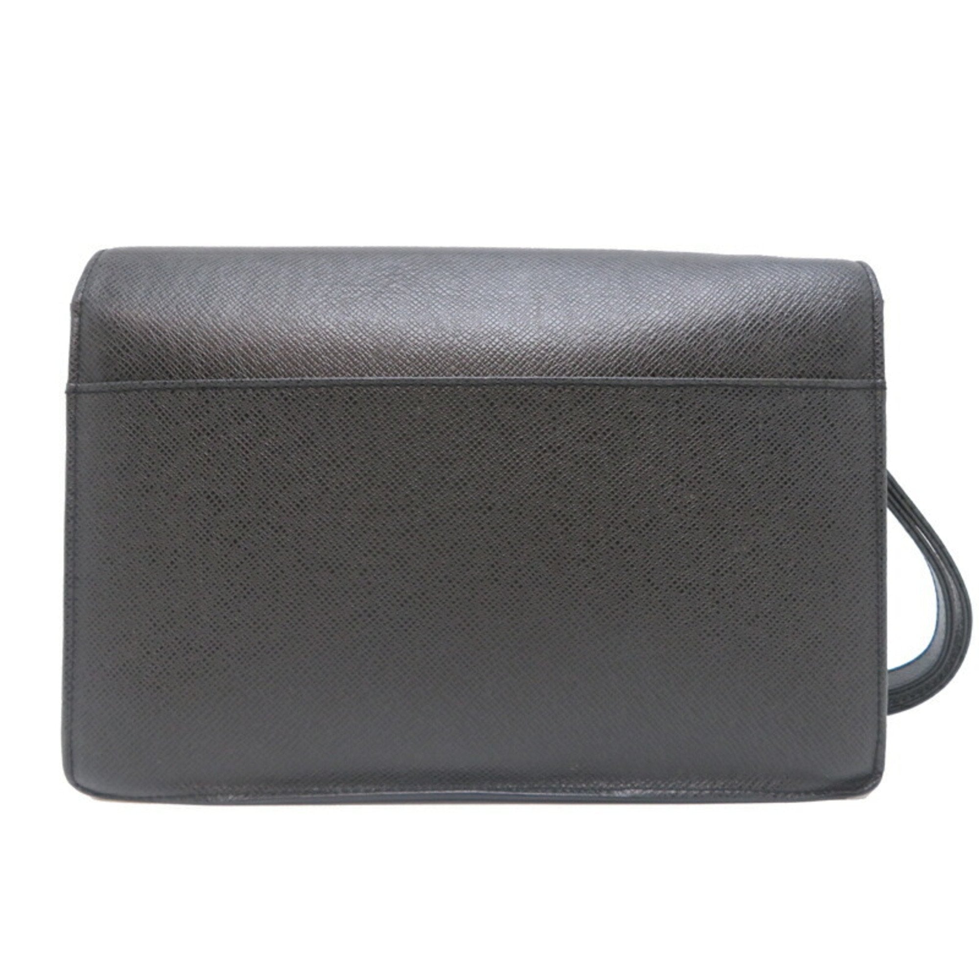 Louis Vuitton Taiga Ardoise Black Galle Taiga Leather Clutch Bag