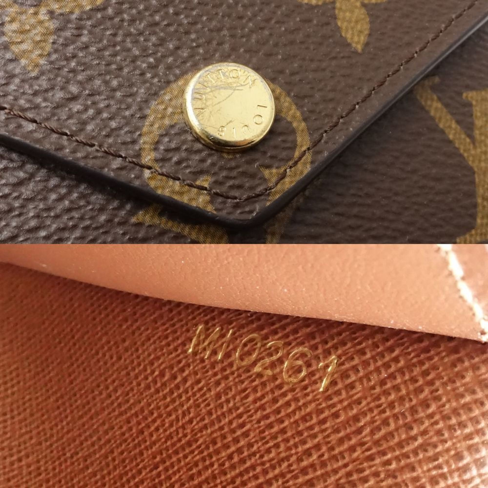 Louis Vuitton Brown Canvas Wallet (Tri-Fold)