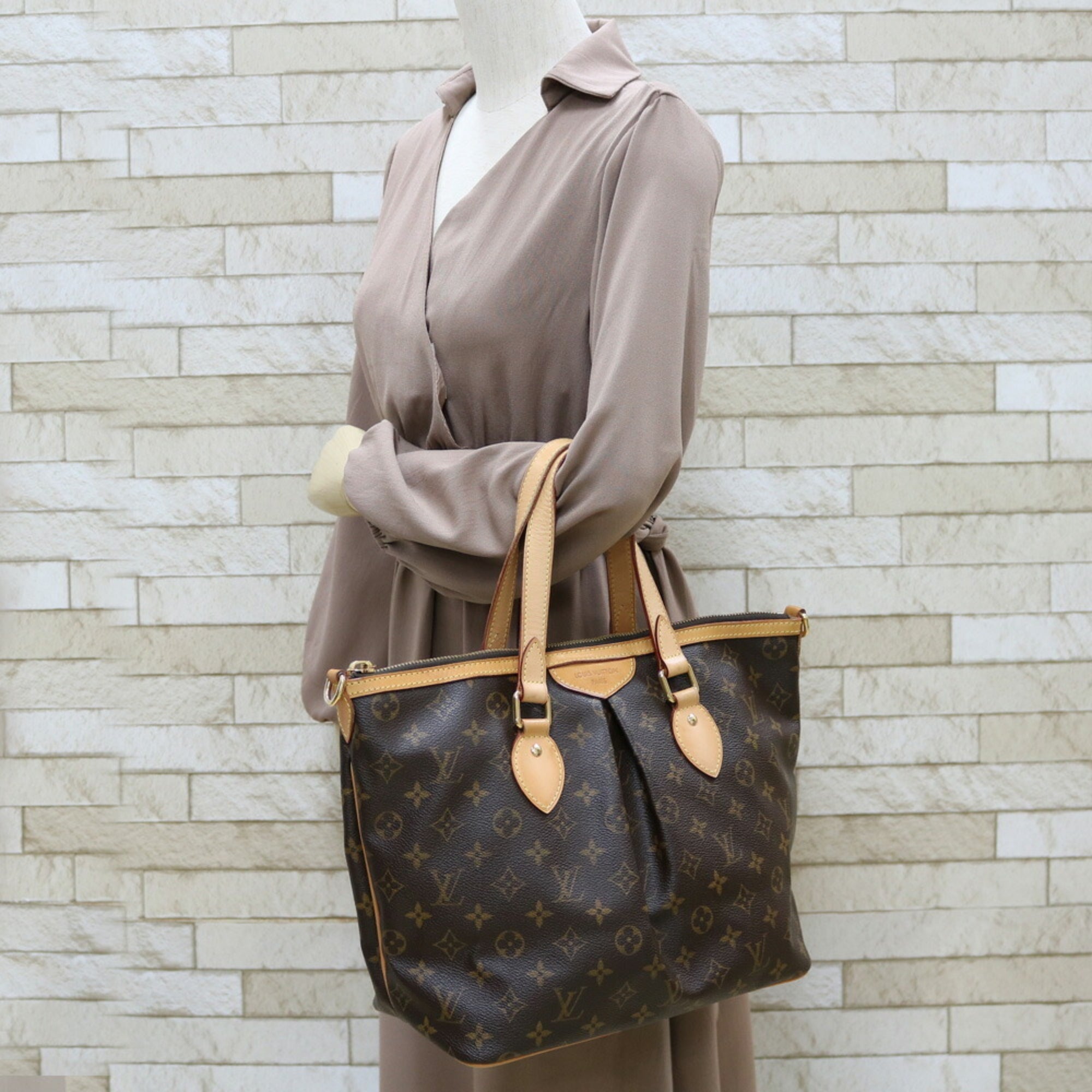 Louis Vuitton Handbag Monogram 2way Palermo PM M40145 Br Women's Canvas