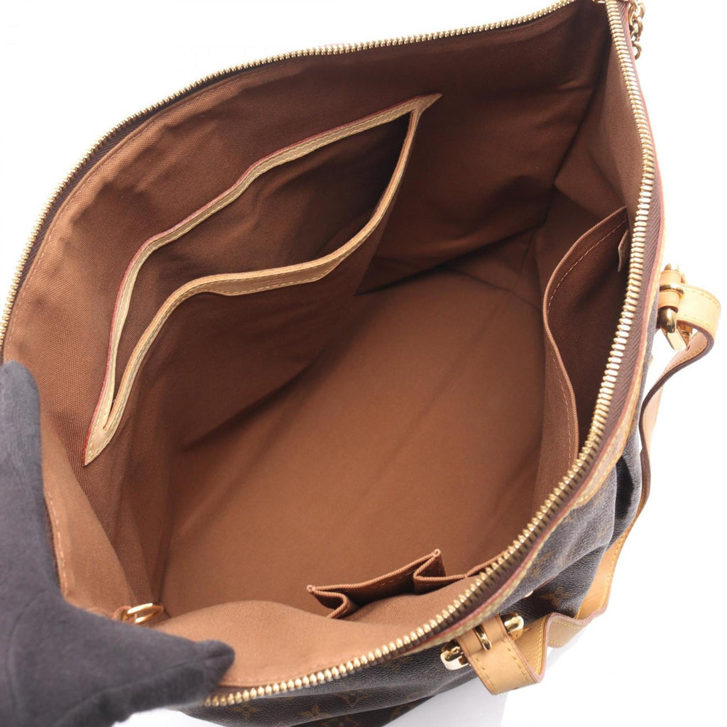 Louis Vuitton Brown Pvc Coated Canvas Leather Shoulder Bag