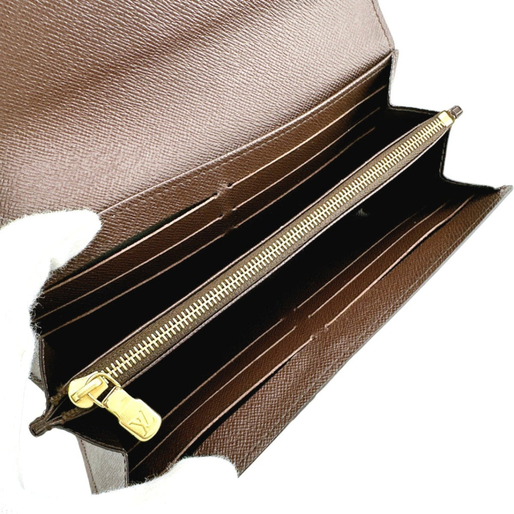 Louis Vuitton Brown Ebene Damier Canvas Long Wallet (Tri-Fold)