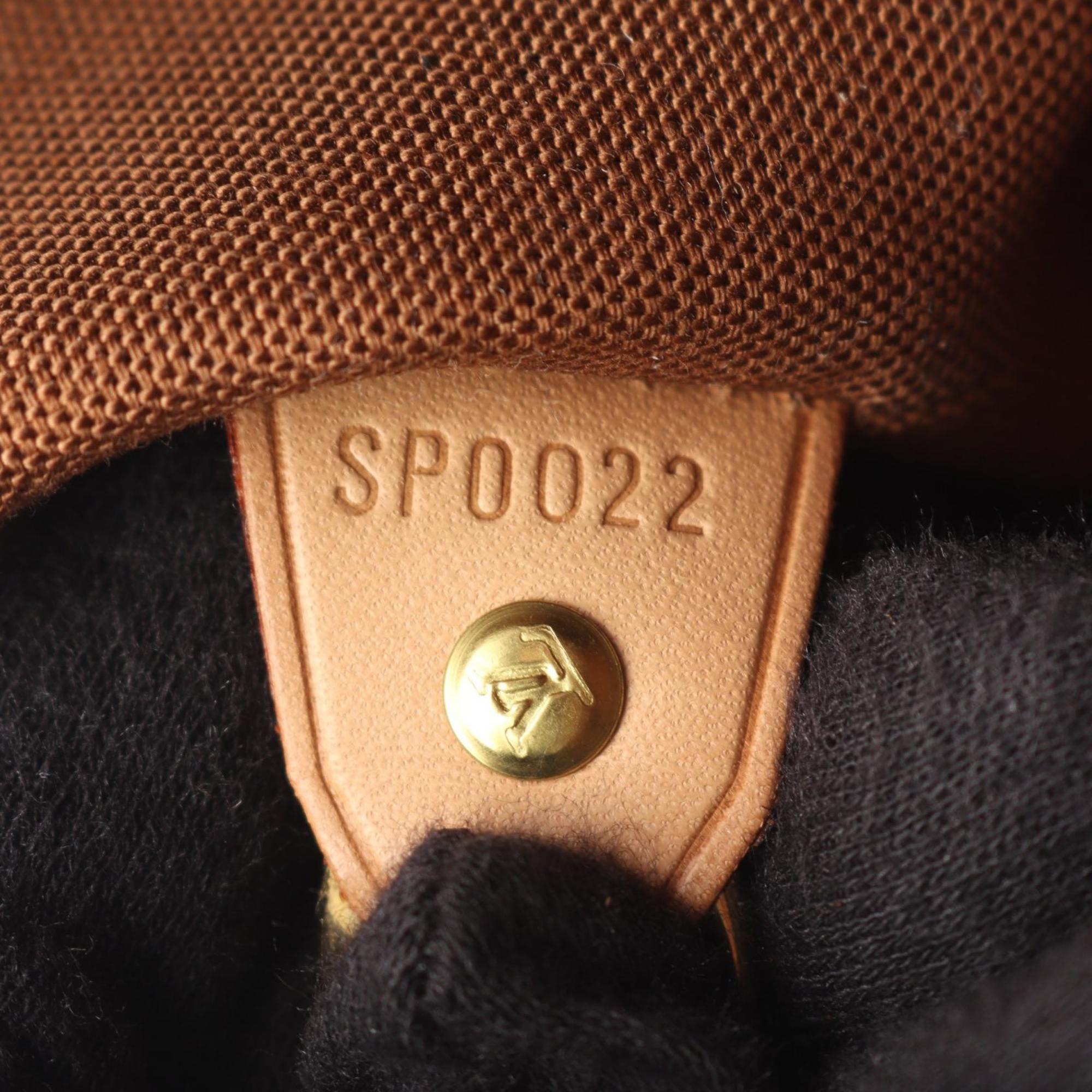 Louis Vuitton Brown Coated Canvas Leather Shoulder Bag