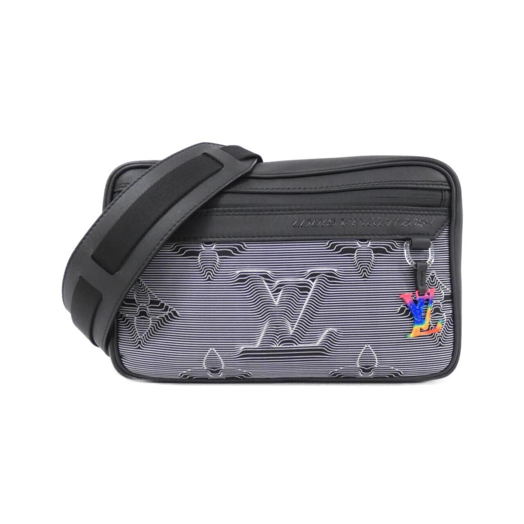 Louis Vuitton Black Gris Nylon Shoulder Bag