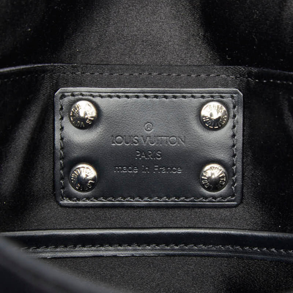 Louis Vuitton Black Noir Satin Leather Shoulder Bag
