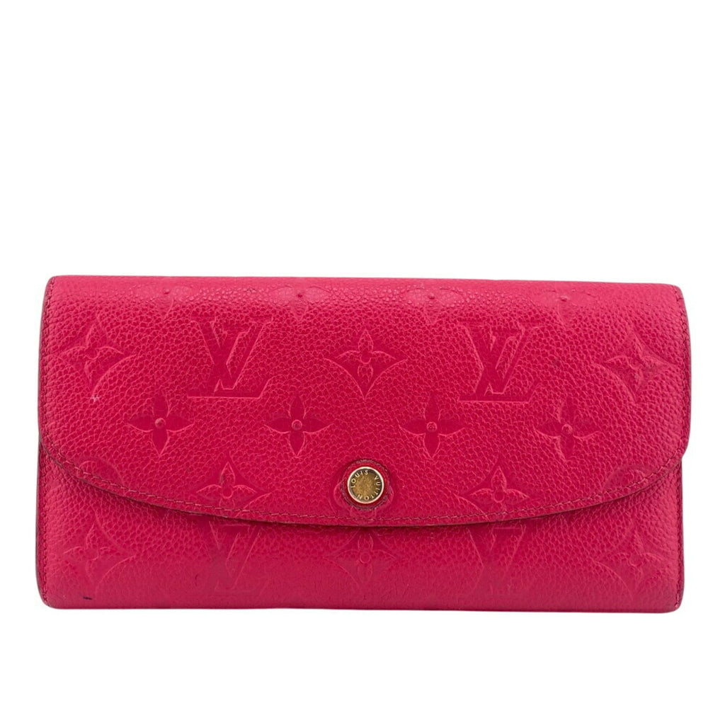 Louis Vuitton Gray Pink Monogram Empreinte Long Wallet (Tri-Fold)