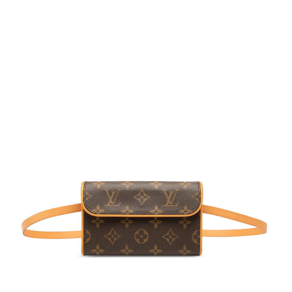 Louis Vuitton Brown Pvc Leather Pochette Sling Bag