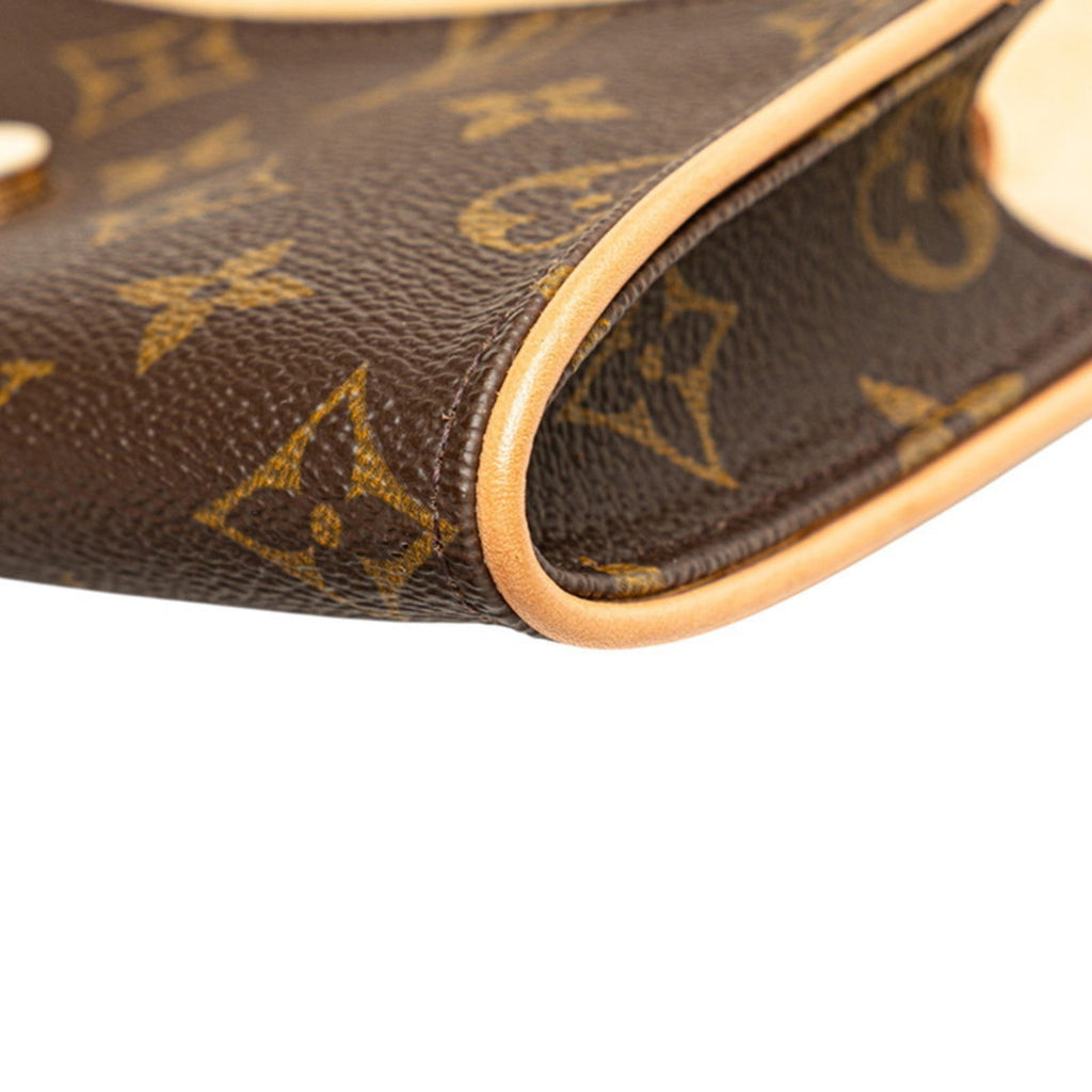 Louis Vuitton Monogram Brown Pvc Leather Pochette Shoulder Bag