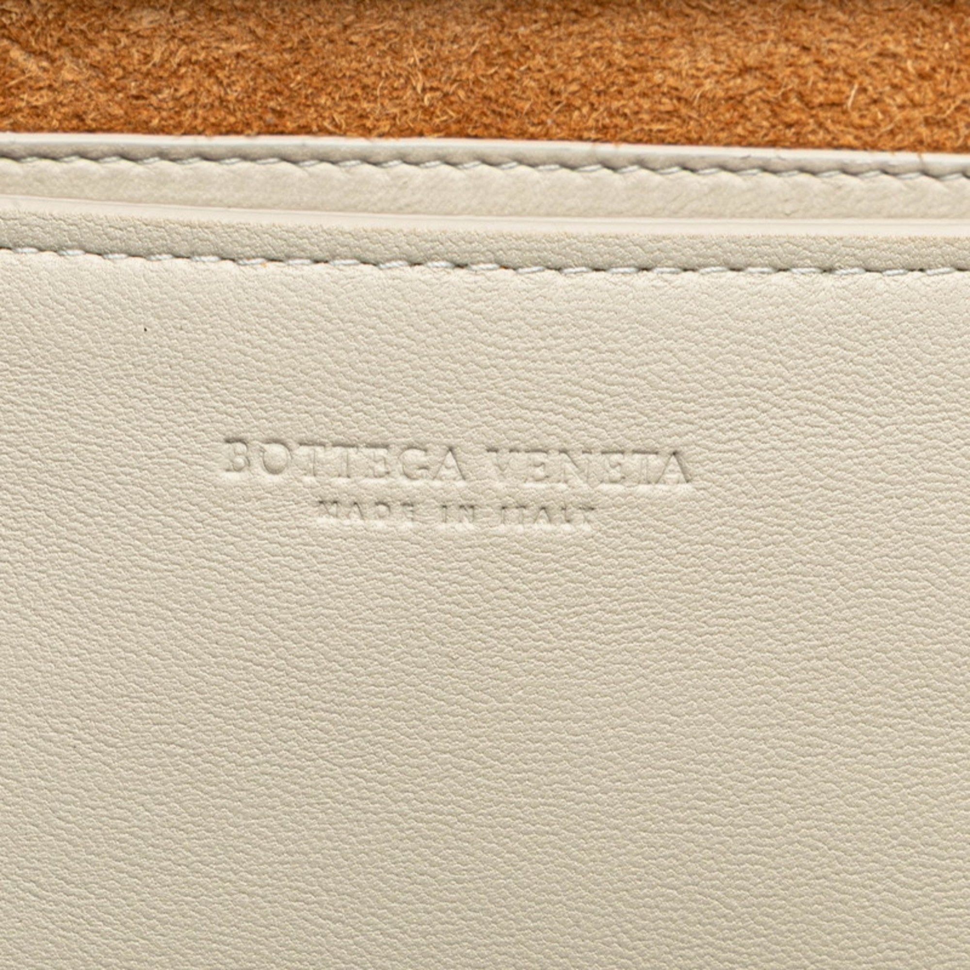 Bottega Veneta Off-White Leather Shoulder Bag