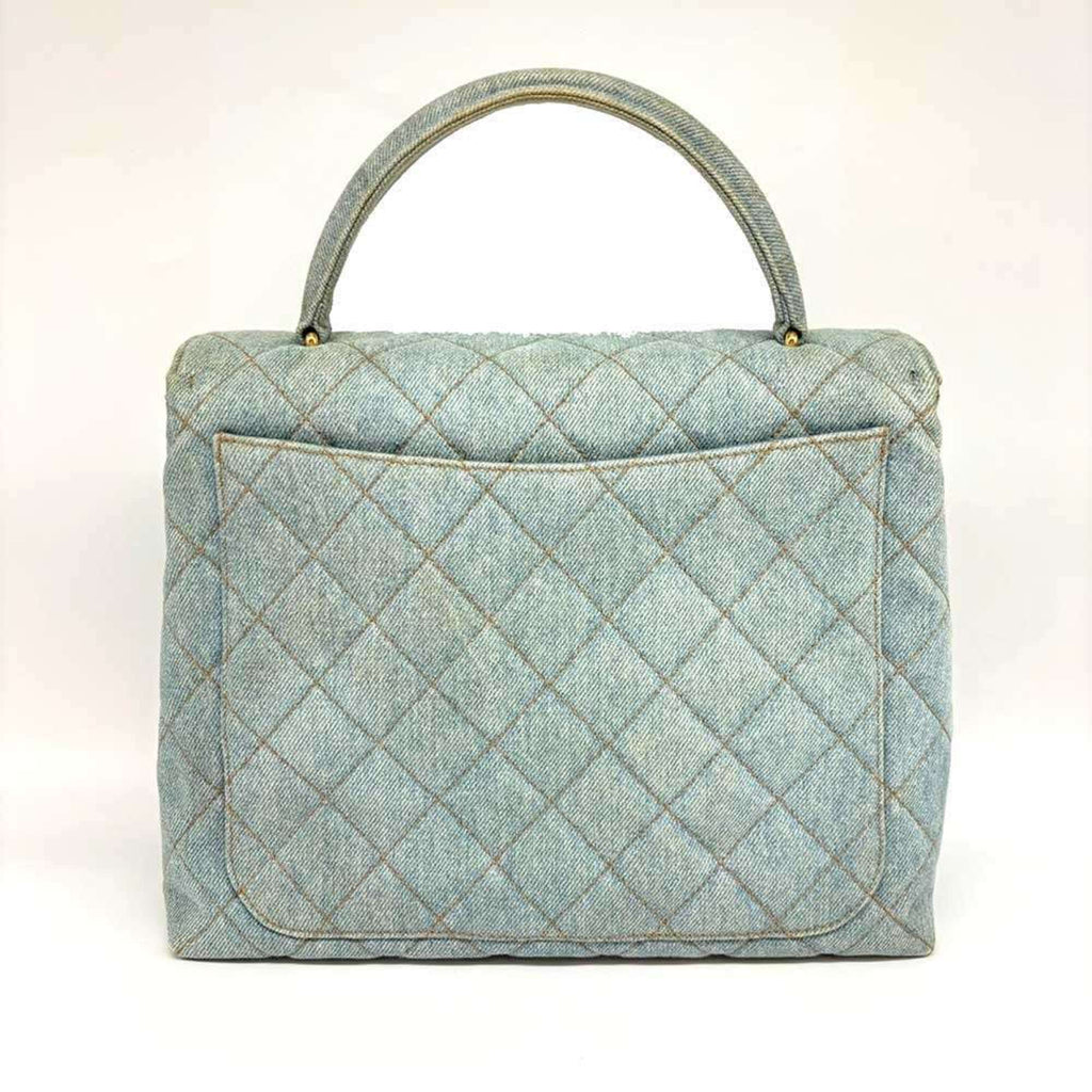 Chanel Denim Denim Leather Handbag