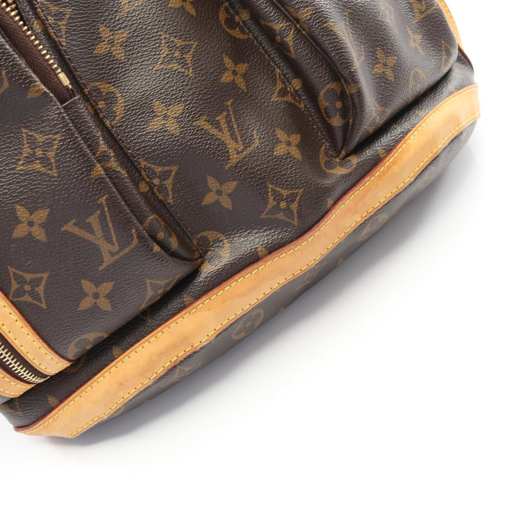 Louis Vuitton Brown Coated Canvas Leather Backpack