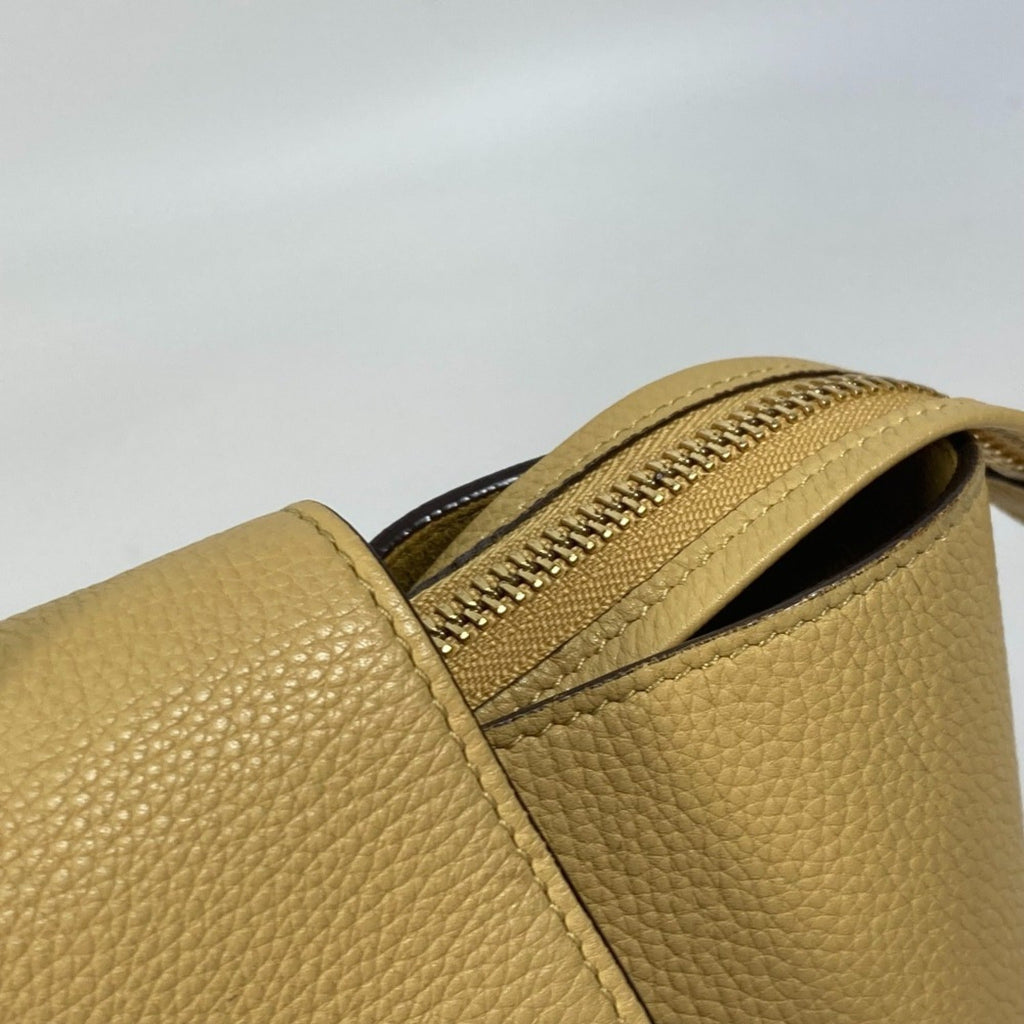 Celine Yellow Leather Shoulder Bag