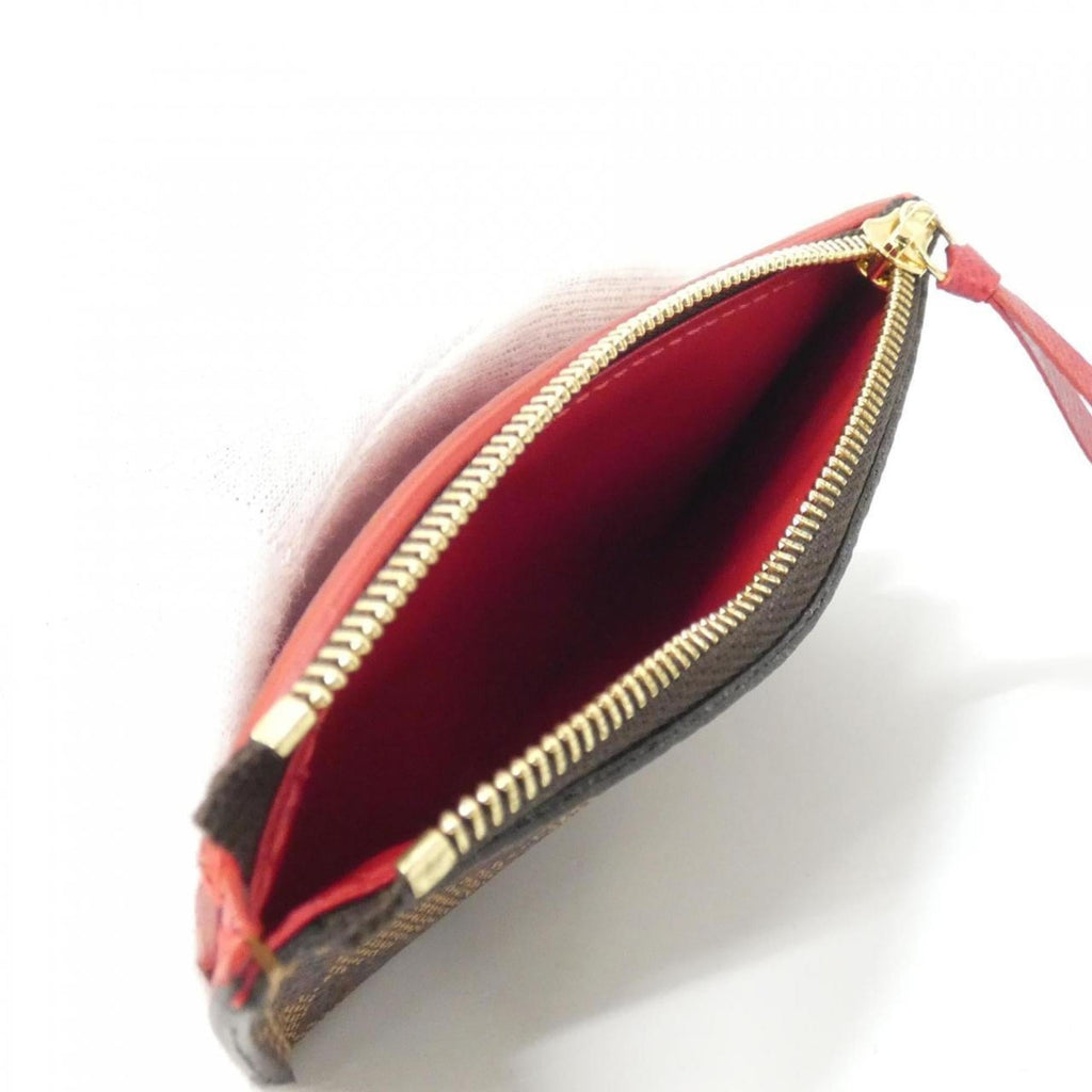 Louis Vuitton Ebene Rouge Coated Canvas Wallet (Tri-Fold)