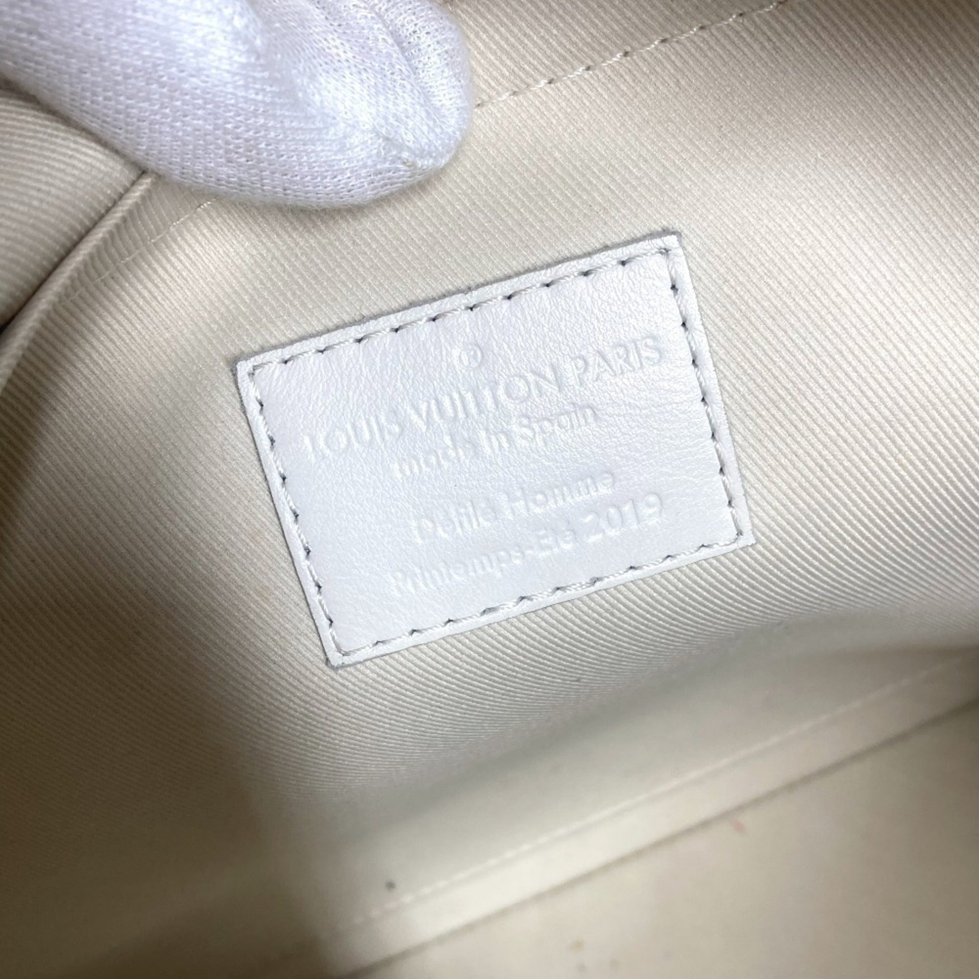 Louis Vuitton White Leather Clutch Bag Pochette Pouch