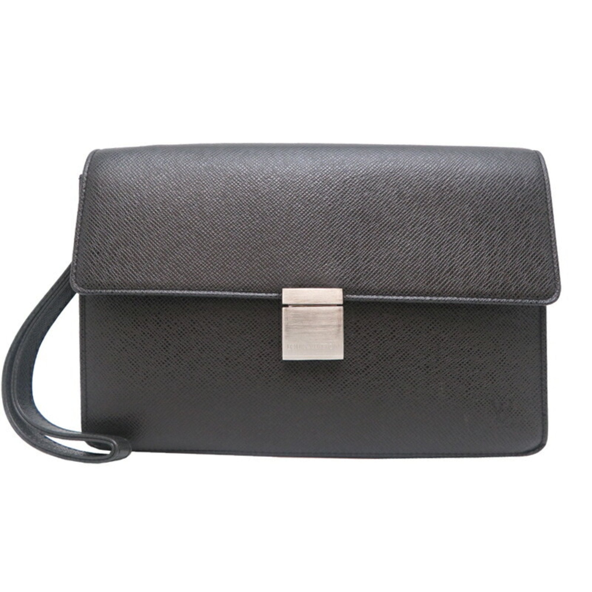 Louis Vuitton Taiga Ardoise Black Galle Taiga Leather Clutch Bag