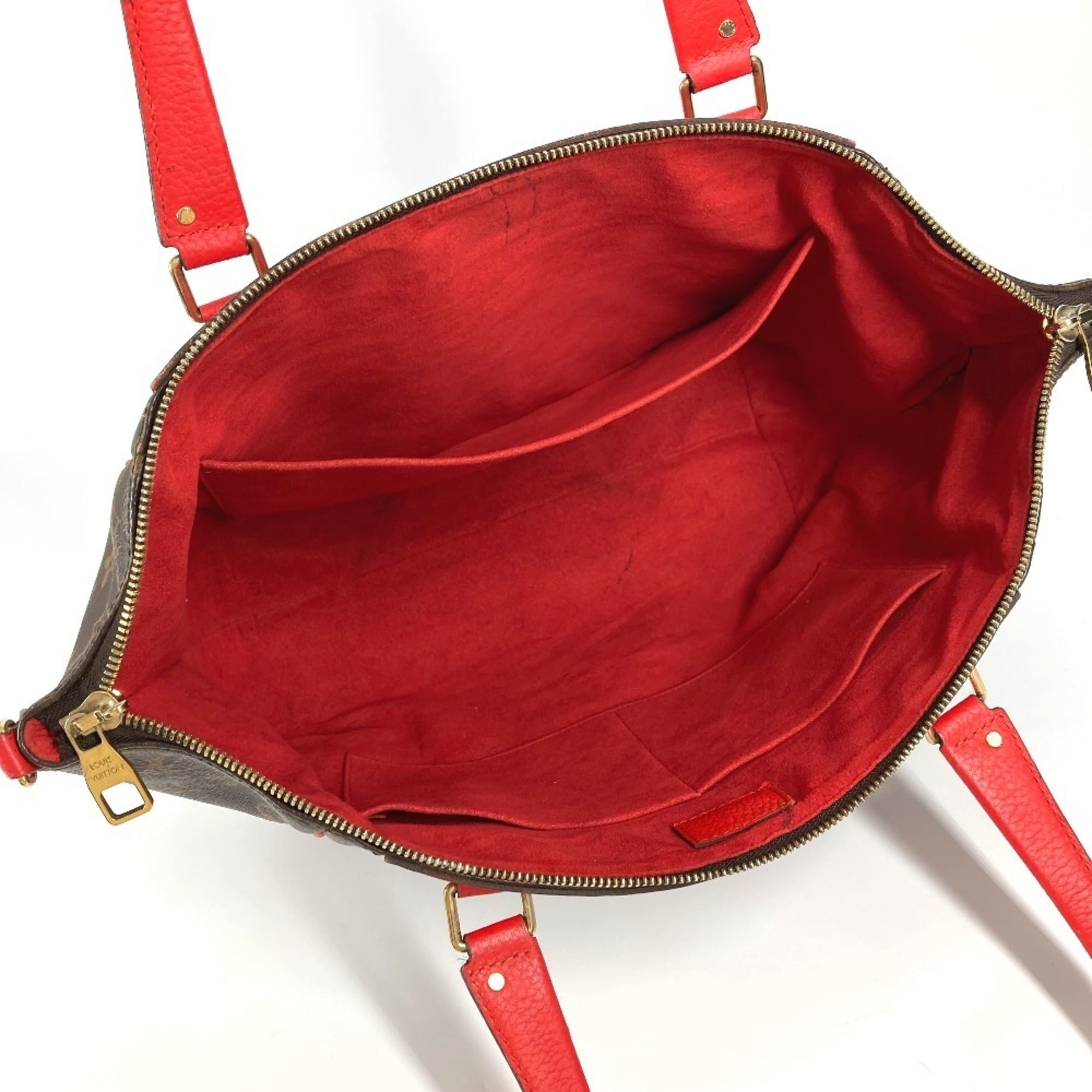 Louis Vuitton Brown Red Color Monogram Shoulder Bag