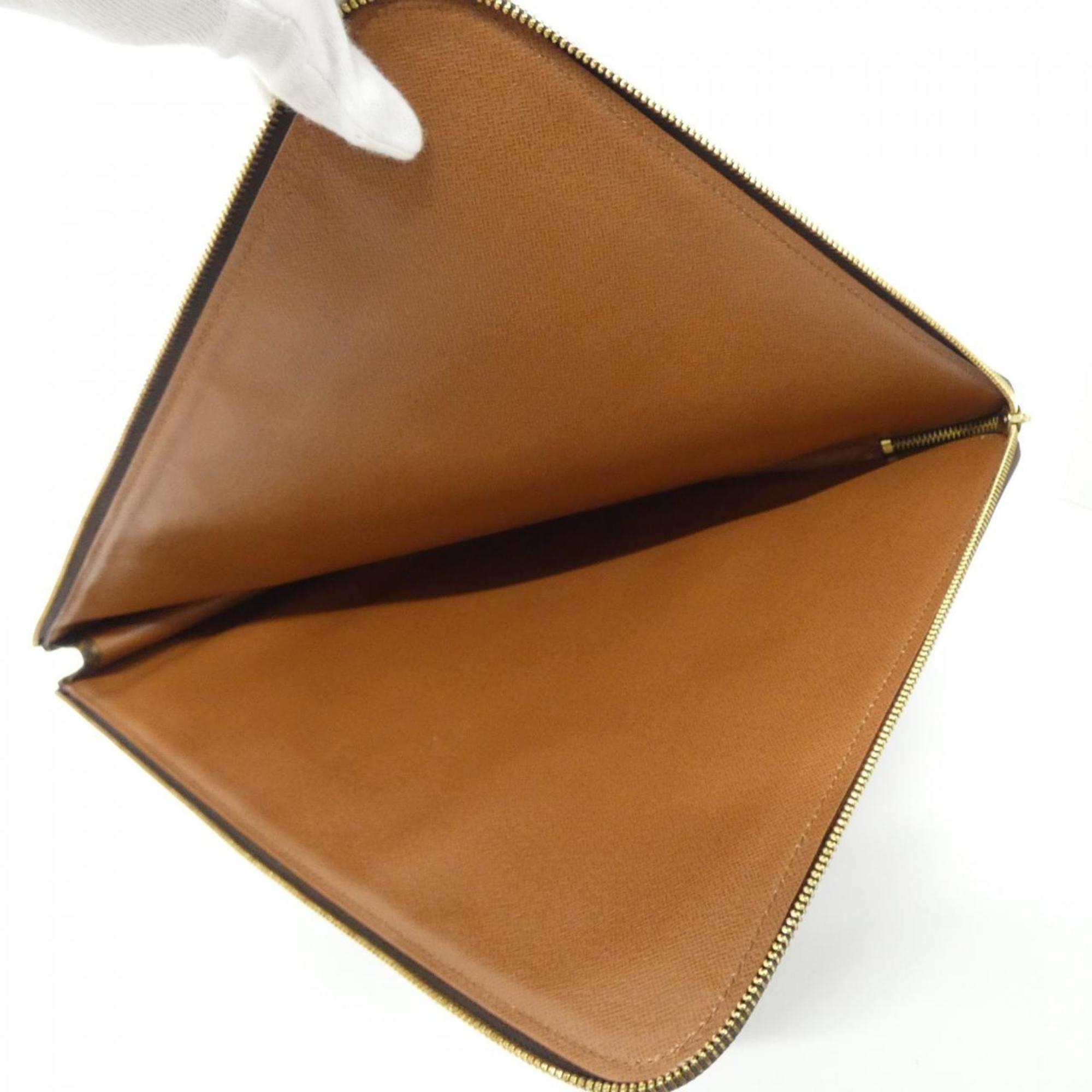 Louis Vuitton Brown Marron Coated Canvas Handbag
