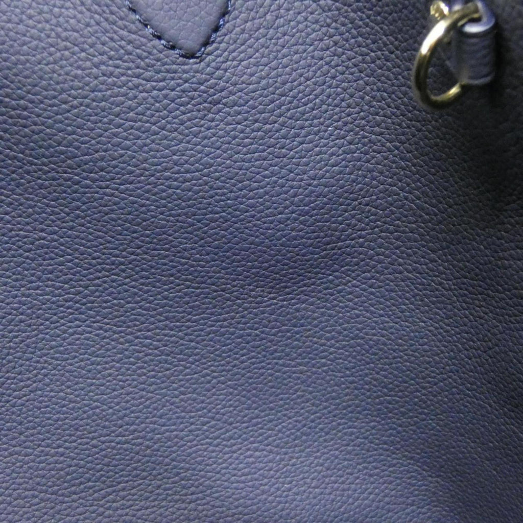Louis Vuitton Marine Marron Leather Coated Canvas Handbag Pouch
