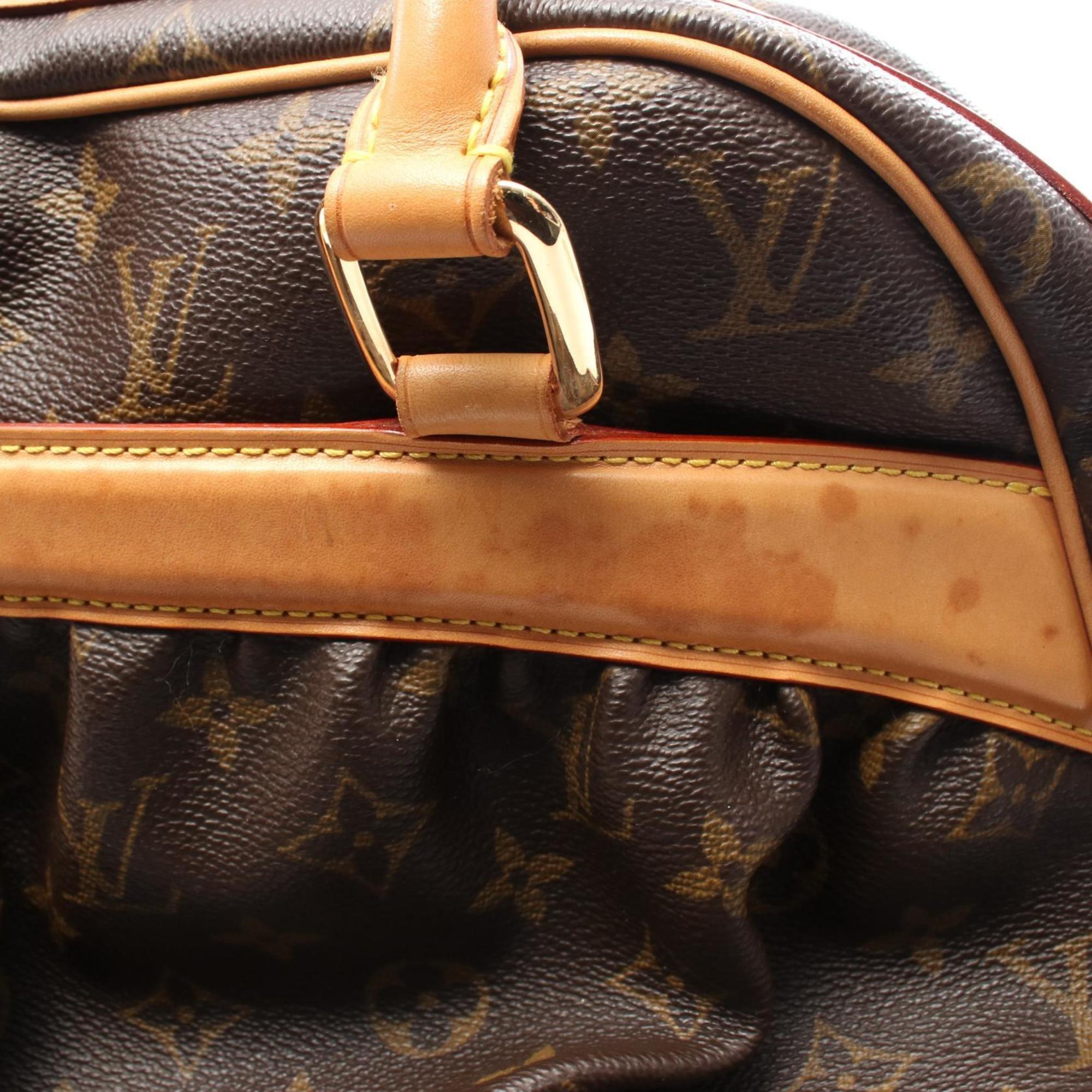 Louis Vuitton Brown Coated Canvas Leather Handbag