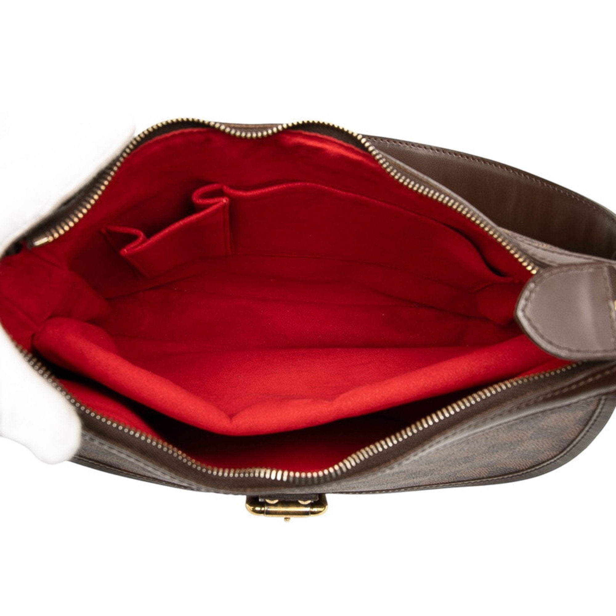 Louis Vuitton Brown Pvc Leather Handbag Shoulder Bag