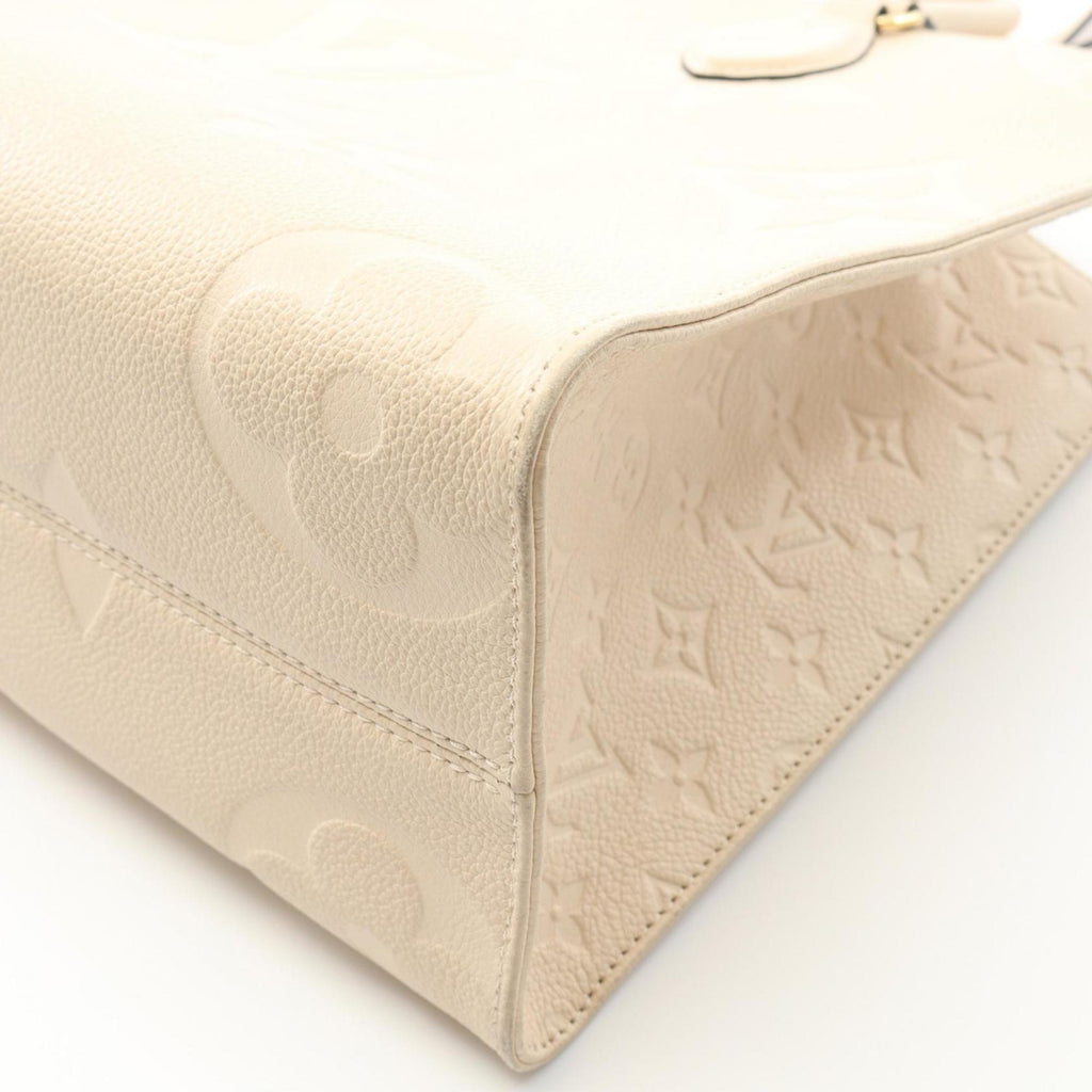 Louis Vuitton Cream Ivory Monogram Empreinte Tote Bag