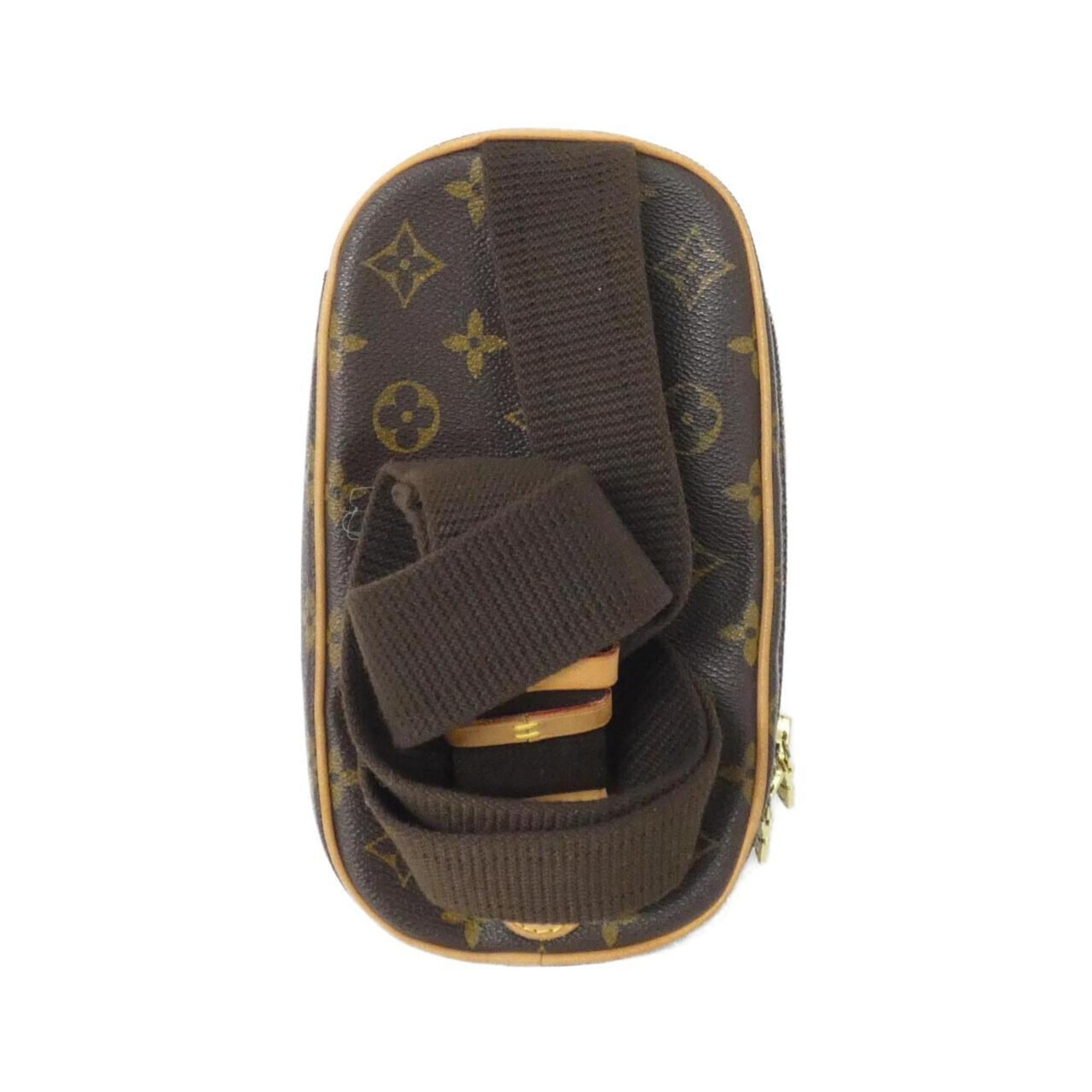 Louis Vuitton Monogram Marron Coated Canvas Pochette Shoulder Bag