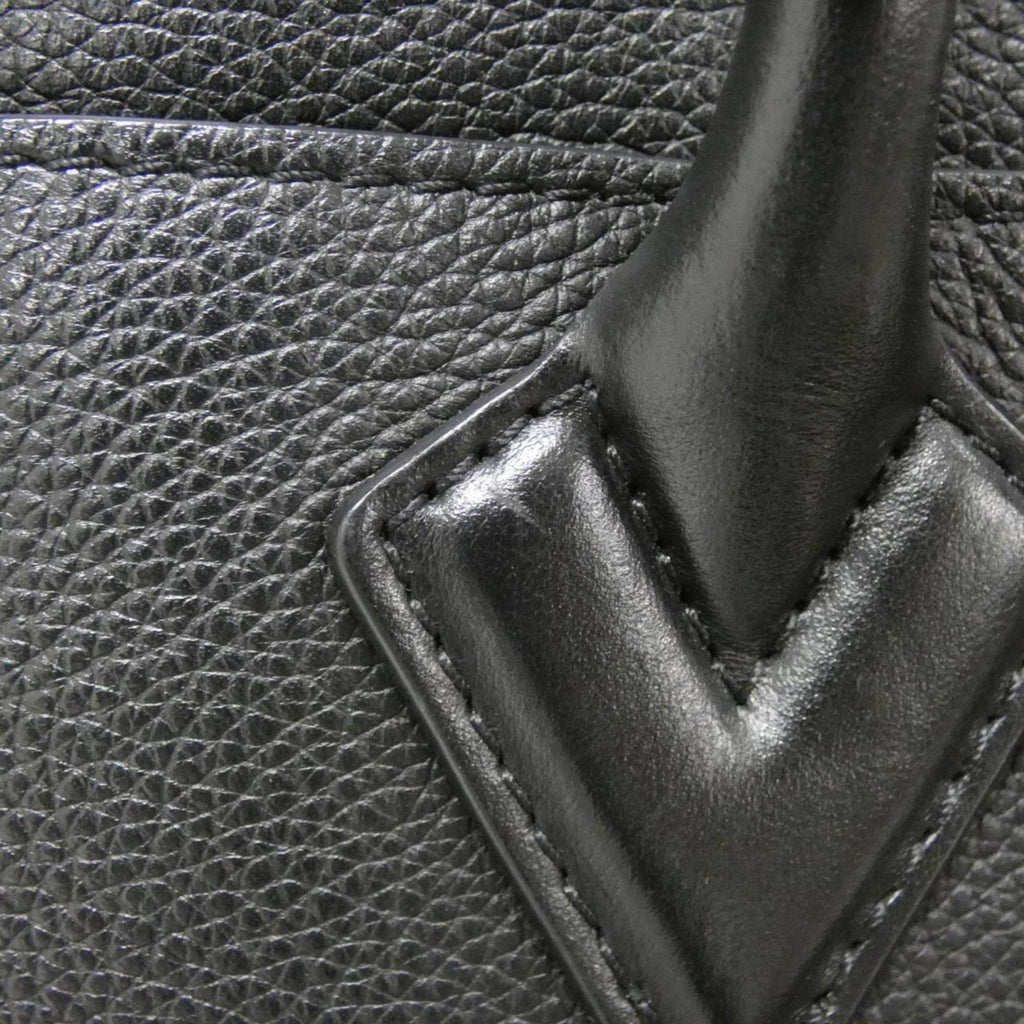 Louis Vuitton Black Leather Coated Canvas Handbag