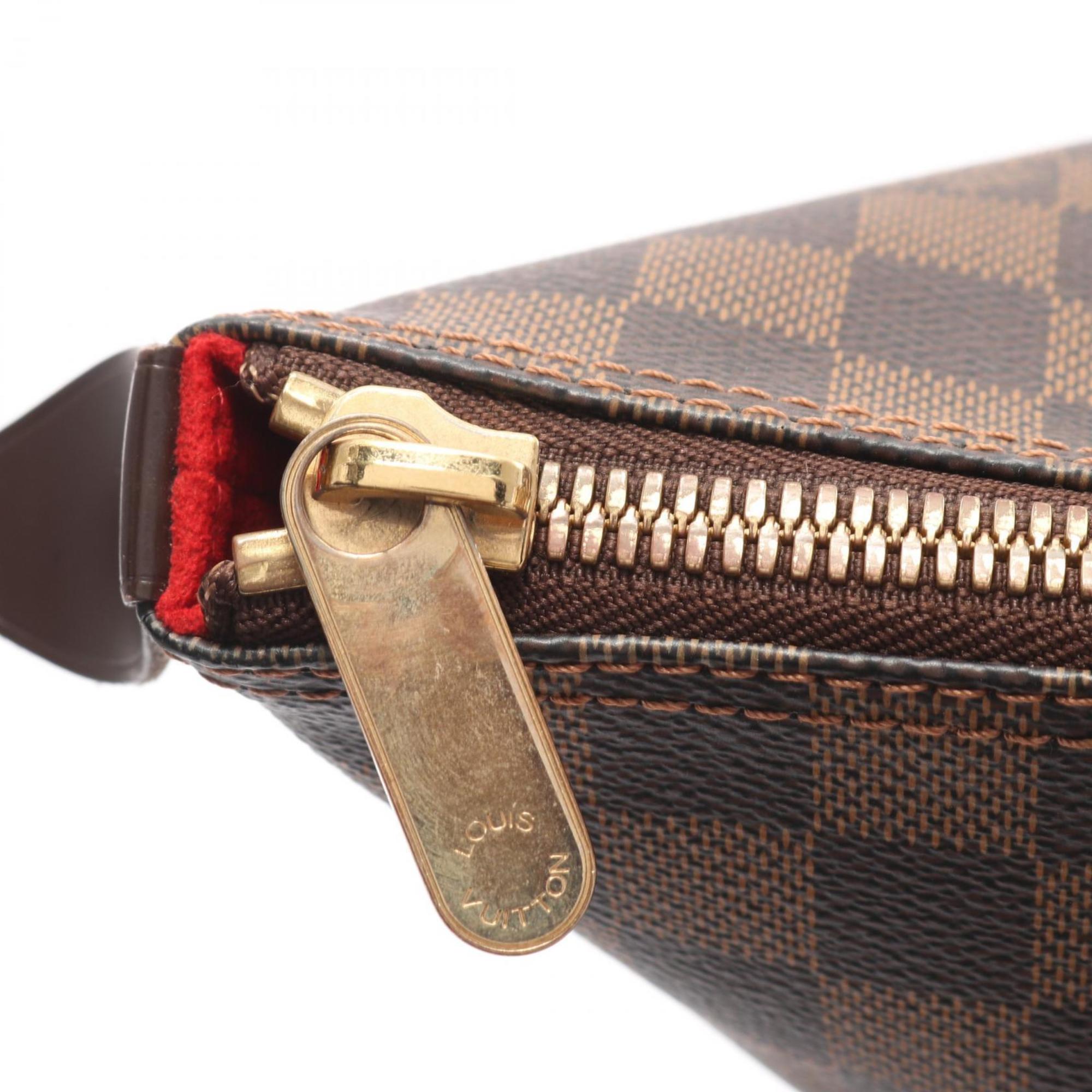Louis Vuitton Brown Ebene Damier Canvas Pvc Coated Canvas Leather Tote Bag