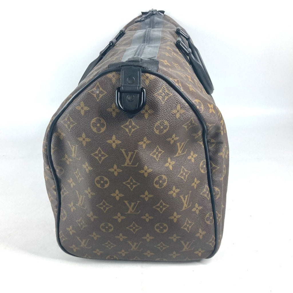 Louis Vuitton Black Brown Monogram Canvas Boston Bag