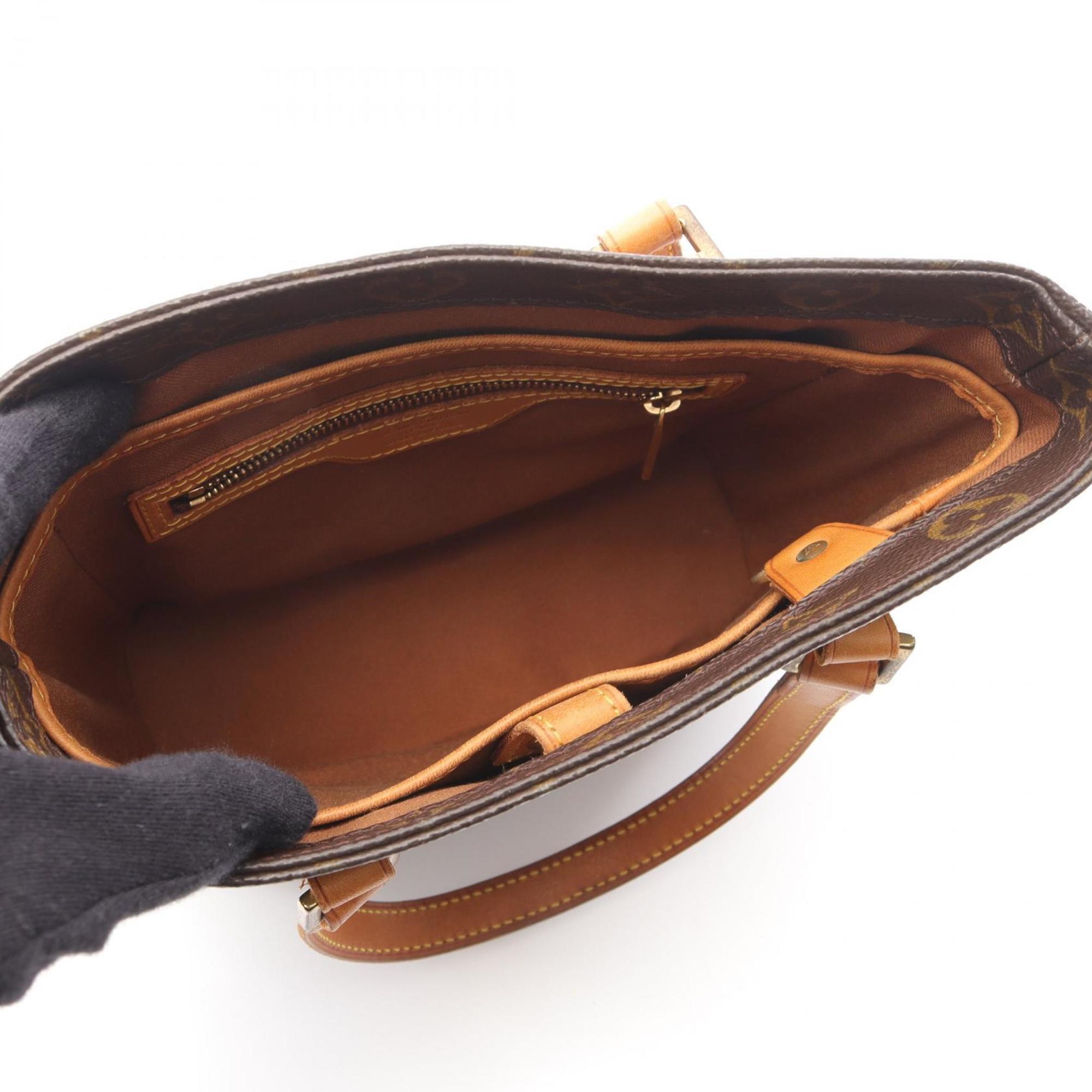Louis Vuitton Monogram Brown Coated Canvas Leather Handbag