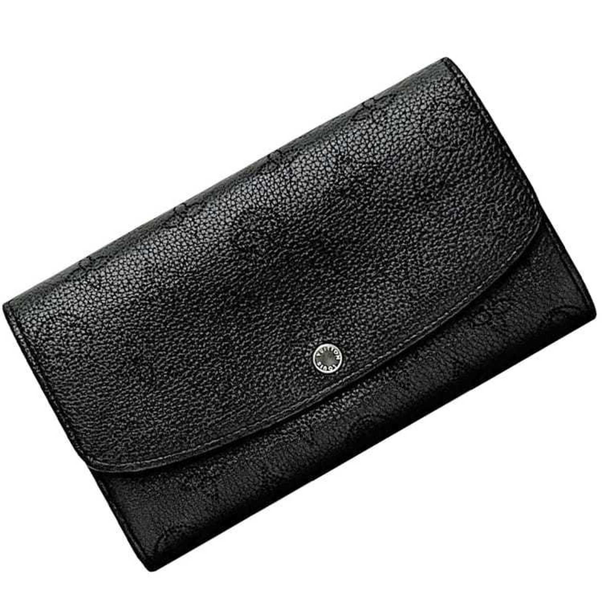 Louis Vuitton Black Monogram Noir Mahina Leather Long Wallet